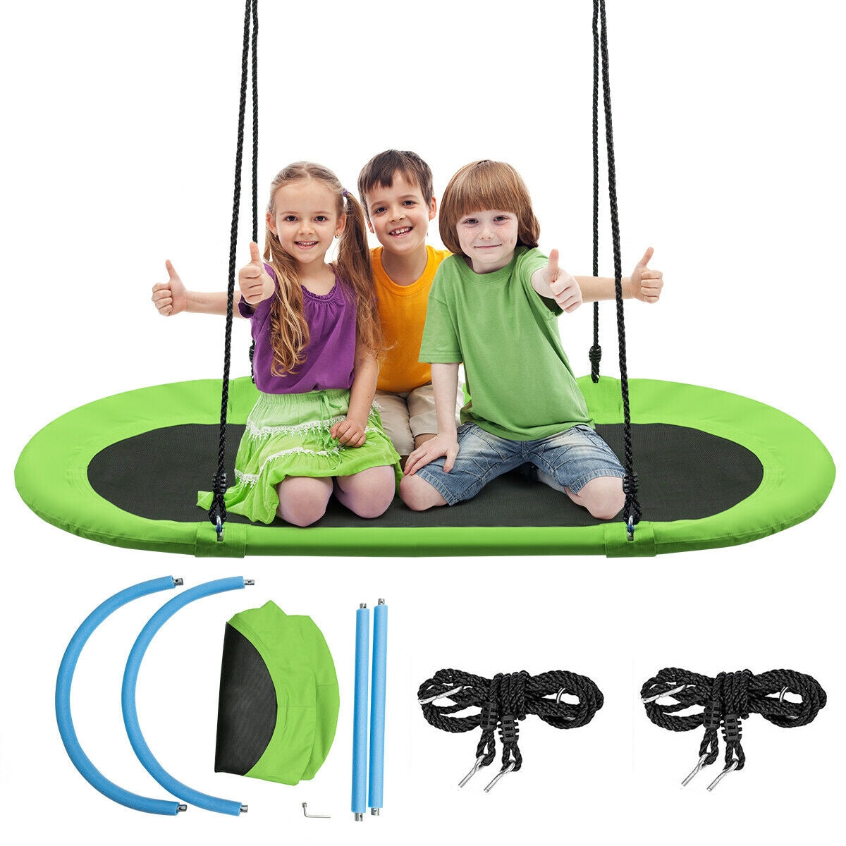 60 Inch Saucer Surf Outdoor Adjustable Swing Set