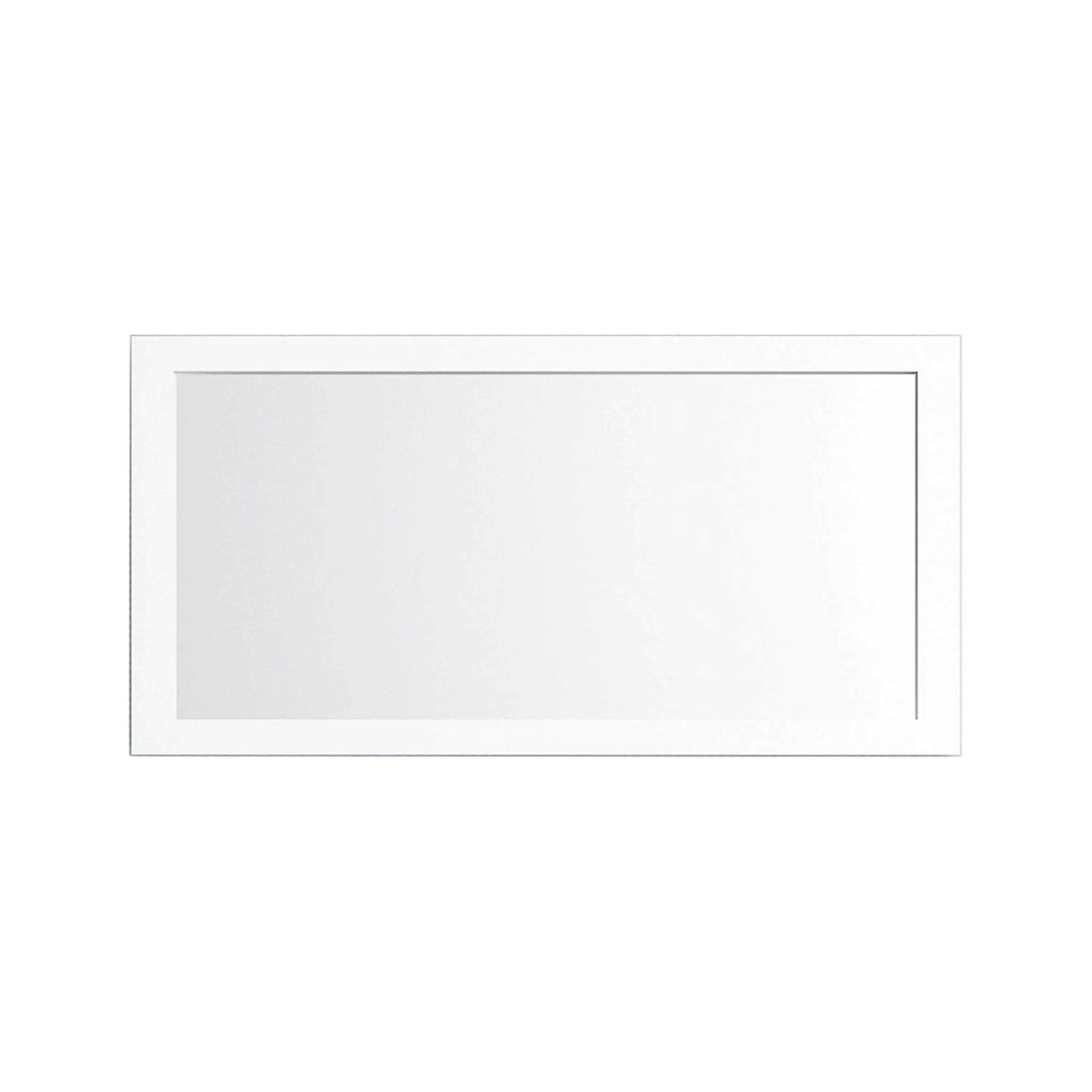60" Matte White Rectangular Framed Mirror - Designed for Horizontal & Vertical Installation