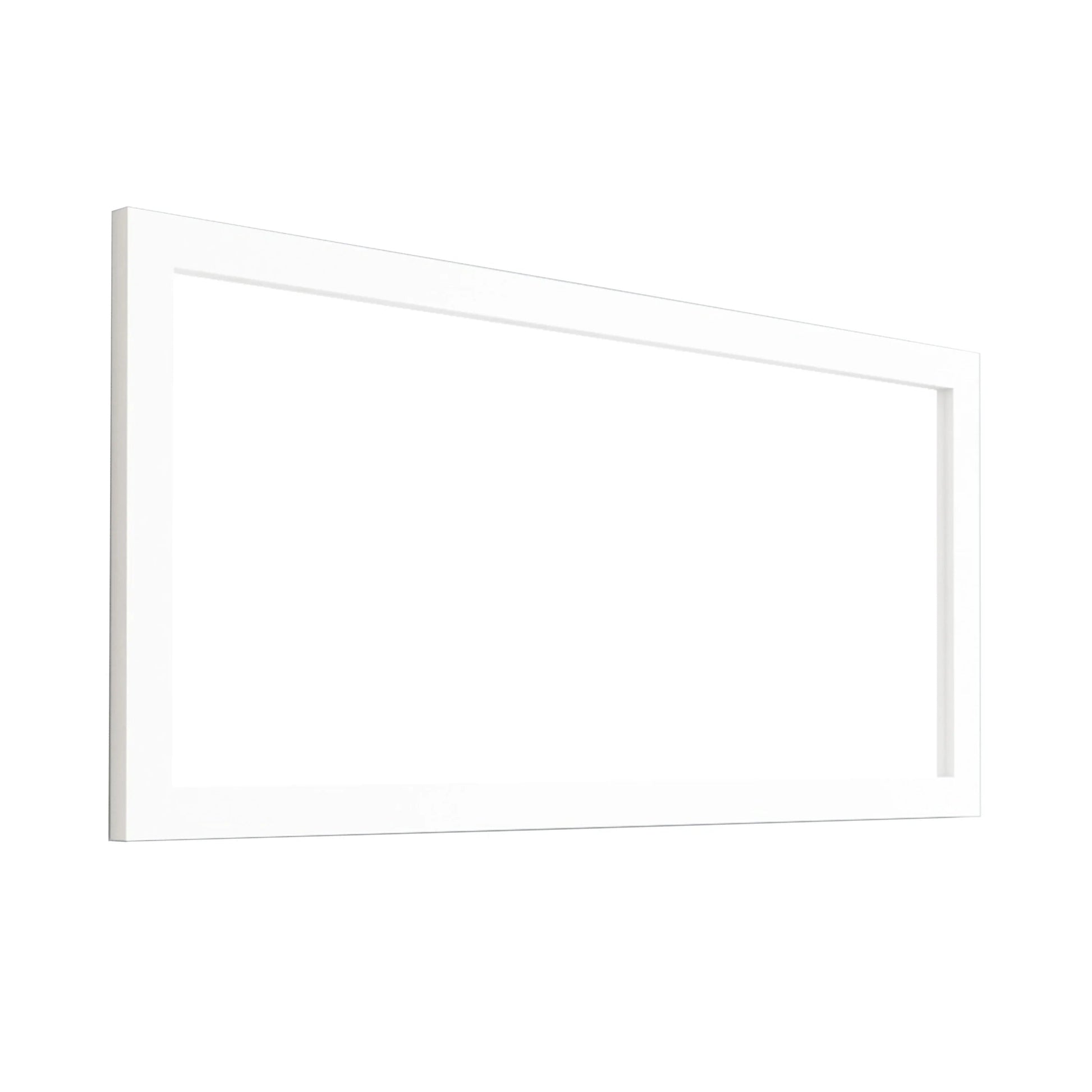 60" Matte White Rectangular Framed Mirror - Designed for Horizontal & Vertical Installation-Mirror-DECOROLALA