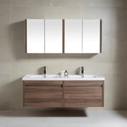 60" Medicine Cabinet - Walnut-Bathroom Vanity-DECOROLALA