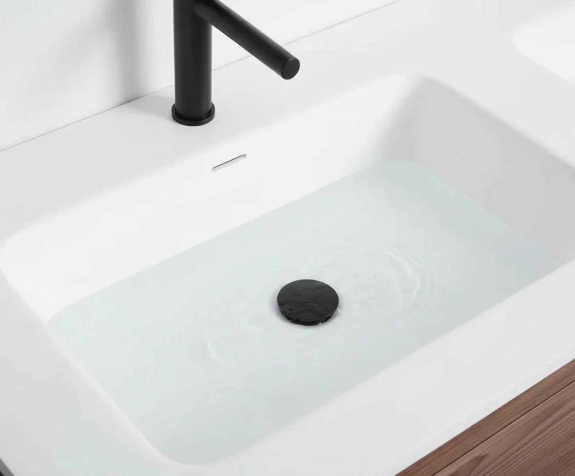 60" Natural Walnut Freestanding Double Sink Bathroom Vanity with White Solid Surface Countertop-Migration_Bathroom Vanities-DECOROLALA