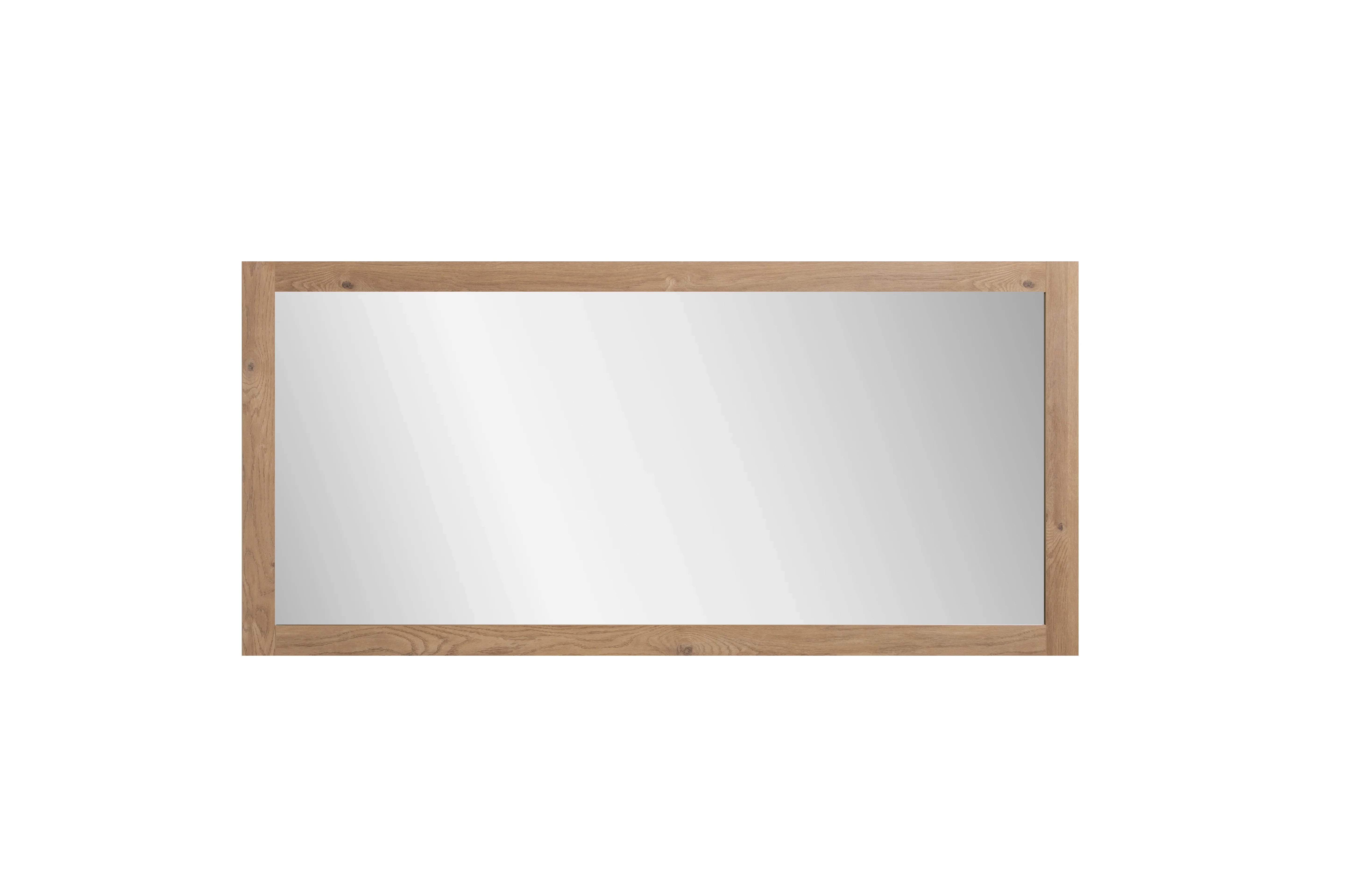 60" Rectangular Mirror with Rough Oak Frame-Mirror-DECOROLALA
