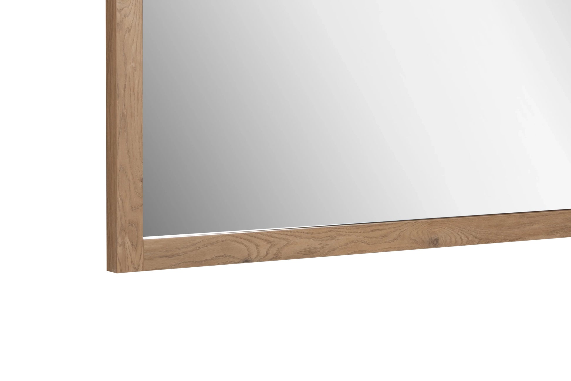 60" Rectangular Mirror with Rough Oak Frame-Mirror-DECOROLALA