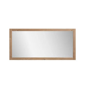 60" Rectangular Mirror with Rough Oak Frame-Mirror-DECOROLALA