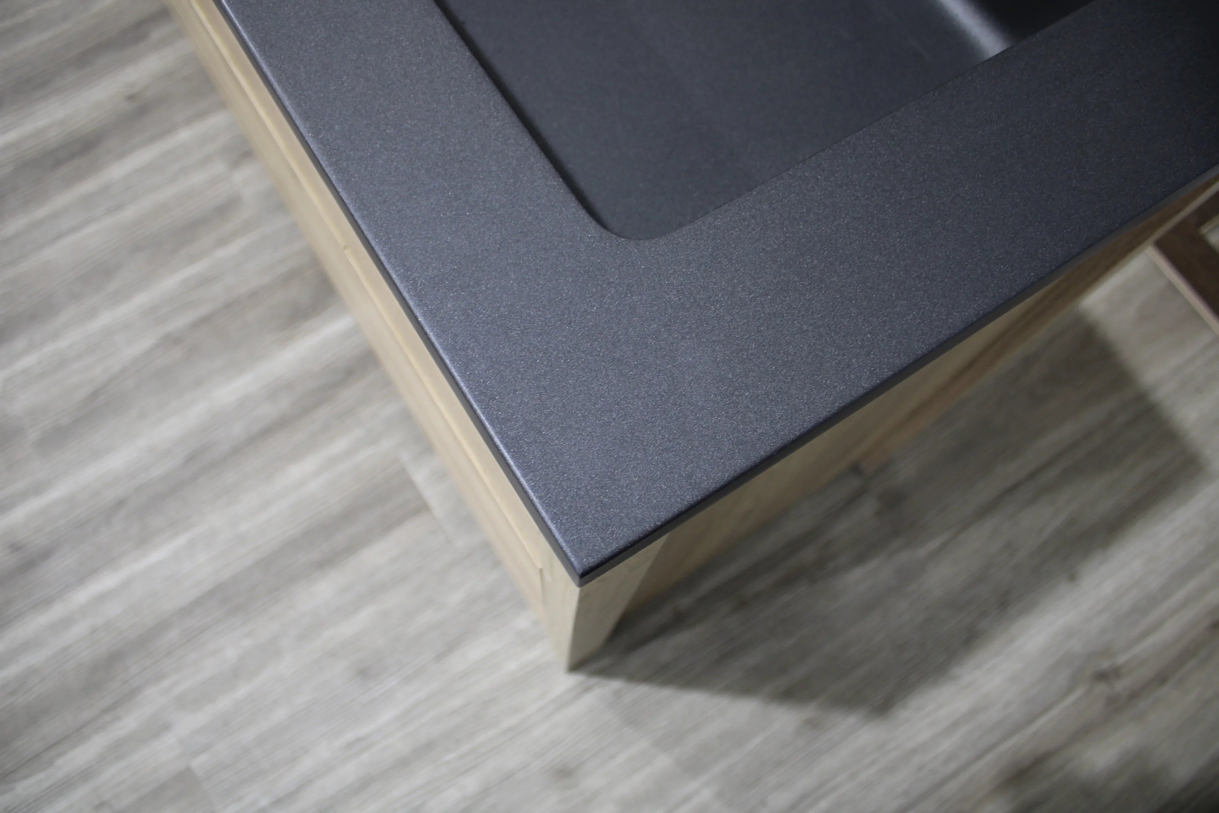 60" Rough Oak Freestanding Double Sink Bathroom Vanity with Black Engineered Quartz Countertop-Migration_Bathroom Vanities-DECOROLALA