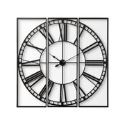 60" Round and Square Industrial Style Wall Clock-Wall Clocks-DECOROLALA