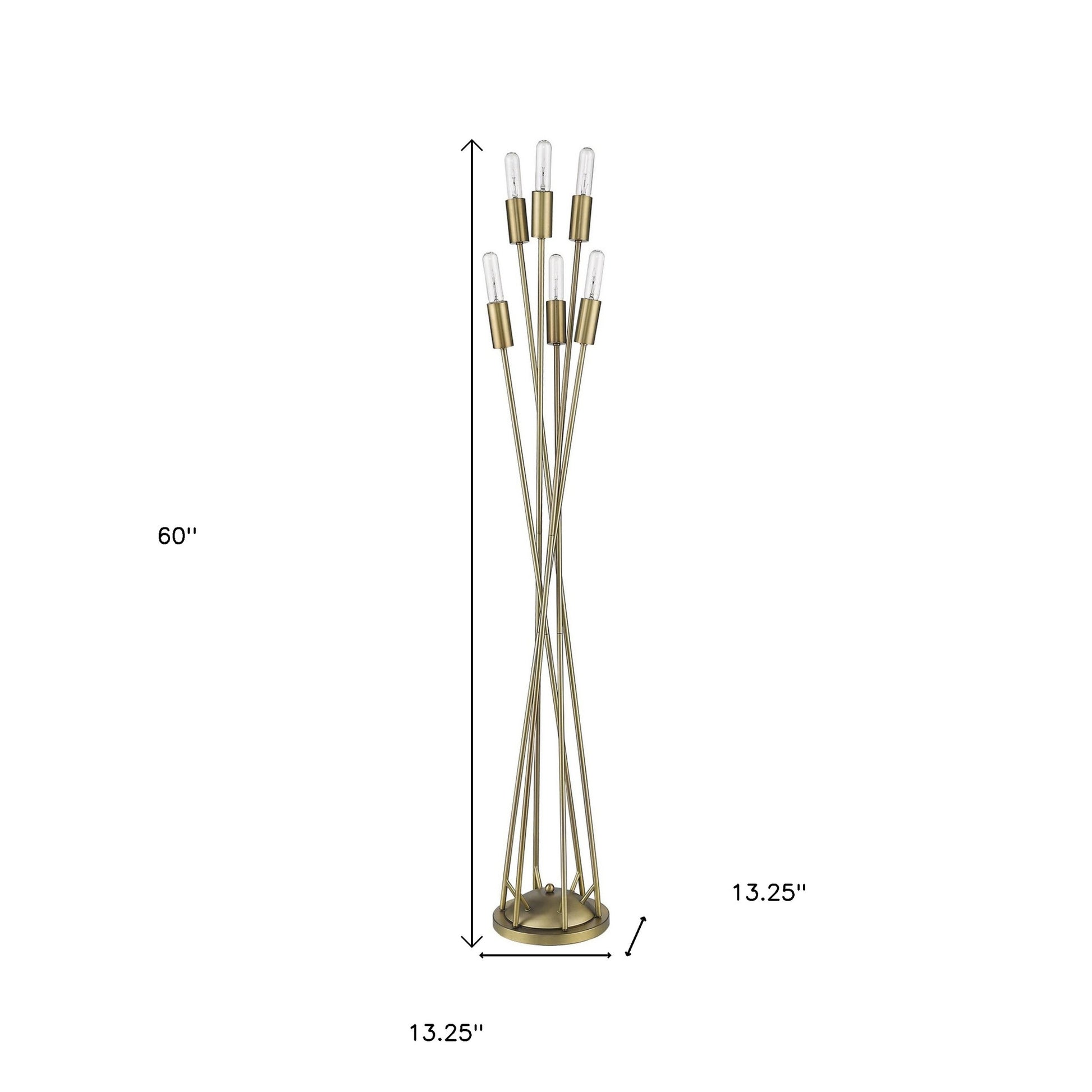 60" Six Light Torchiere Floor Lamp-Floor Lamps-DECOROLALA