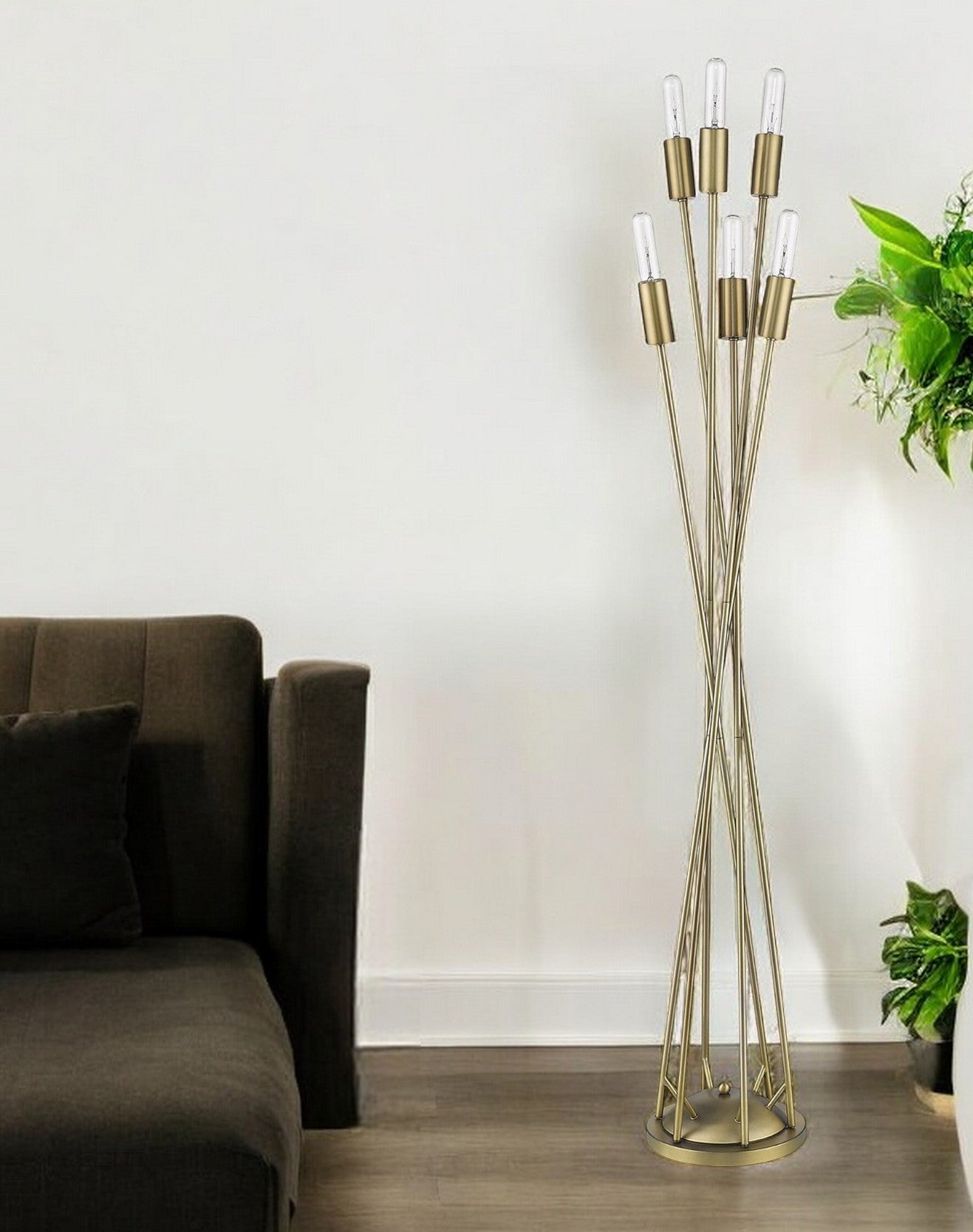 60" Six Light Torchiere Floor Lamp-Floor Lamps-DECOROLALA