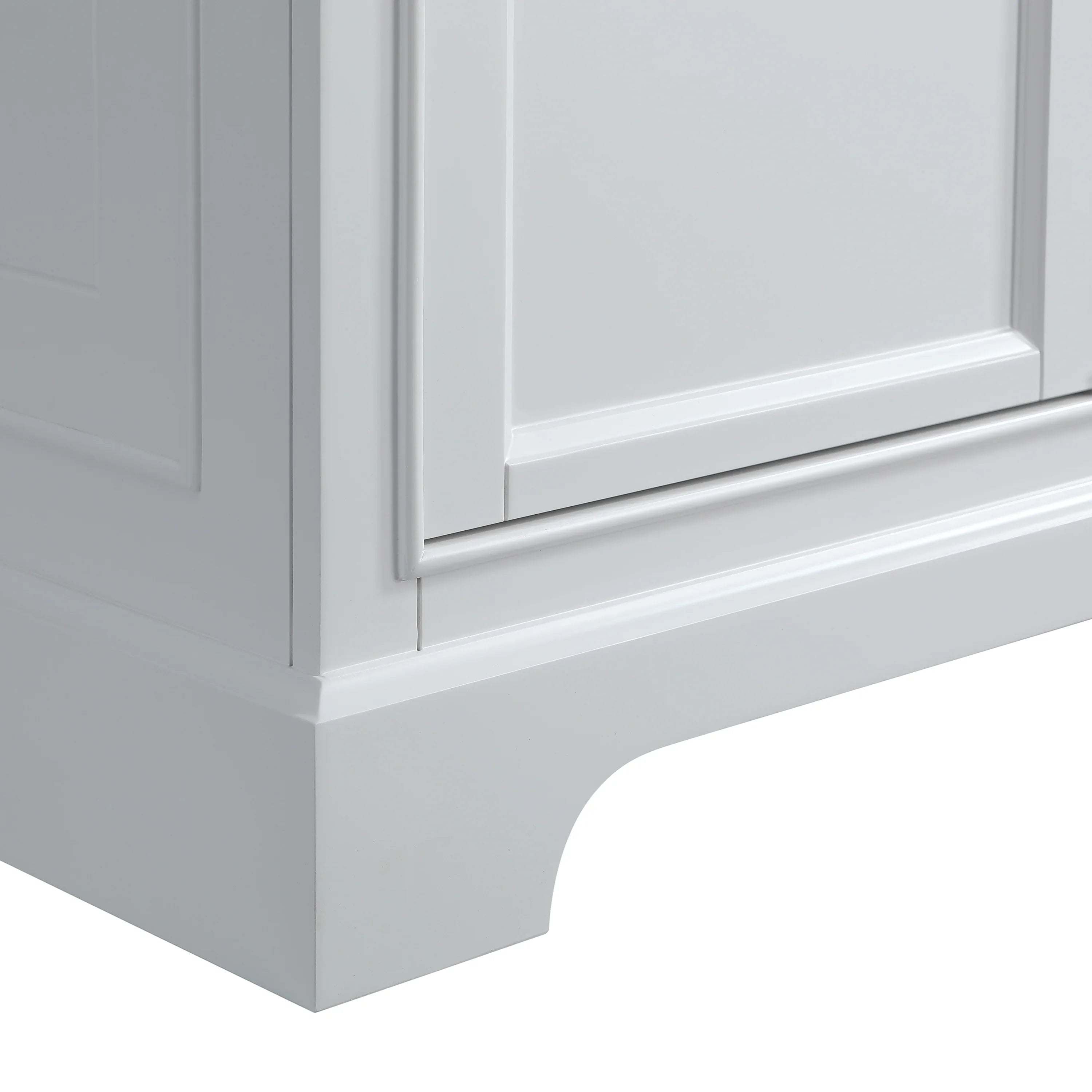 60" White Freestanding Double Sink Bathroom Vanity with Engineered Calcutta Marble Countertop