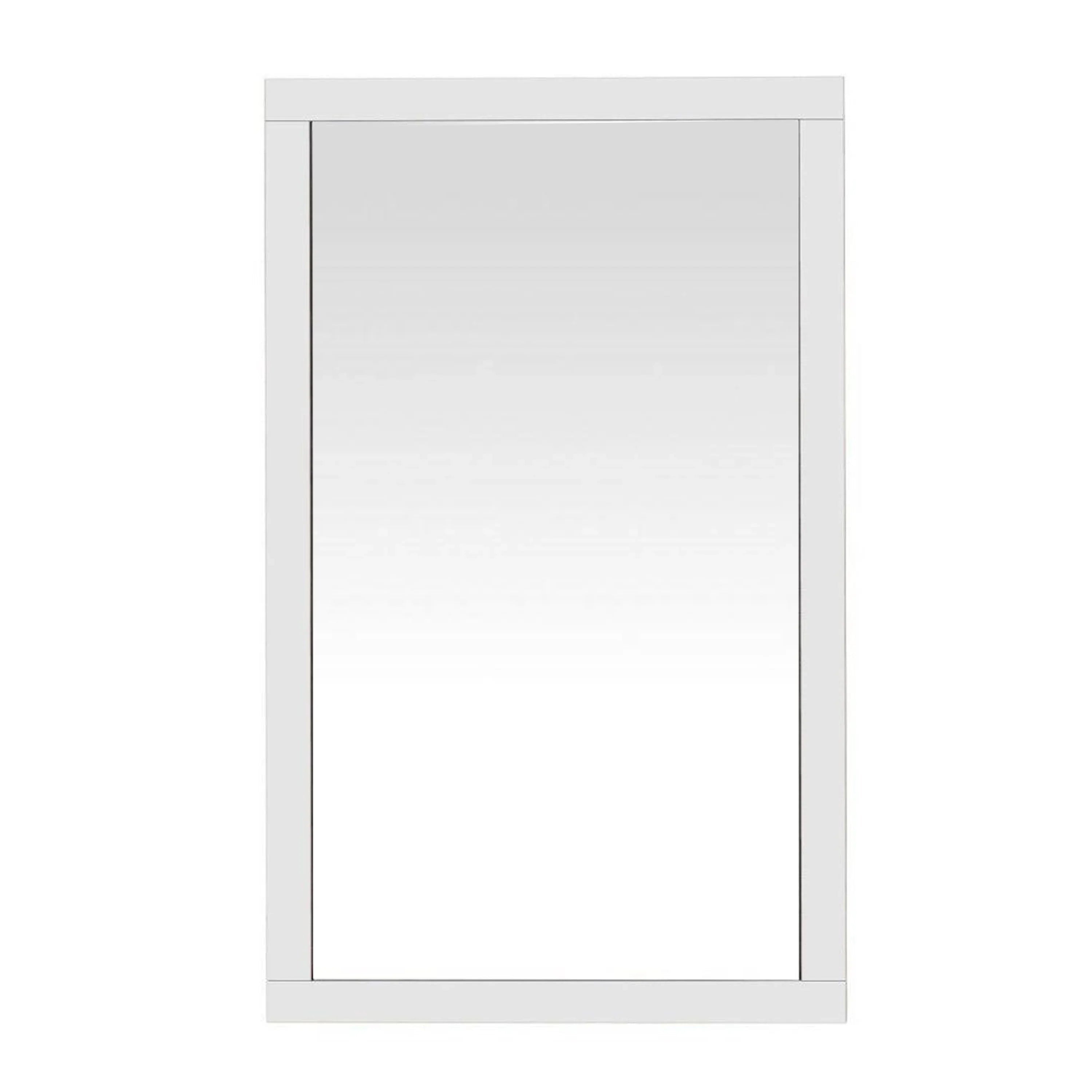 60" White Frame Rectangular Mirror : Horizontal & Vertical Installation-Mirror-DECOROLALA