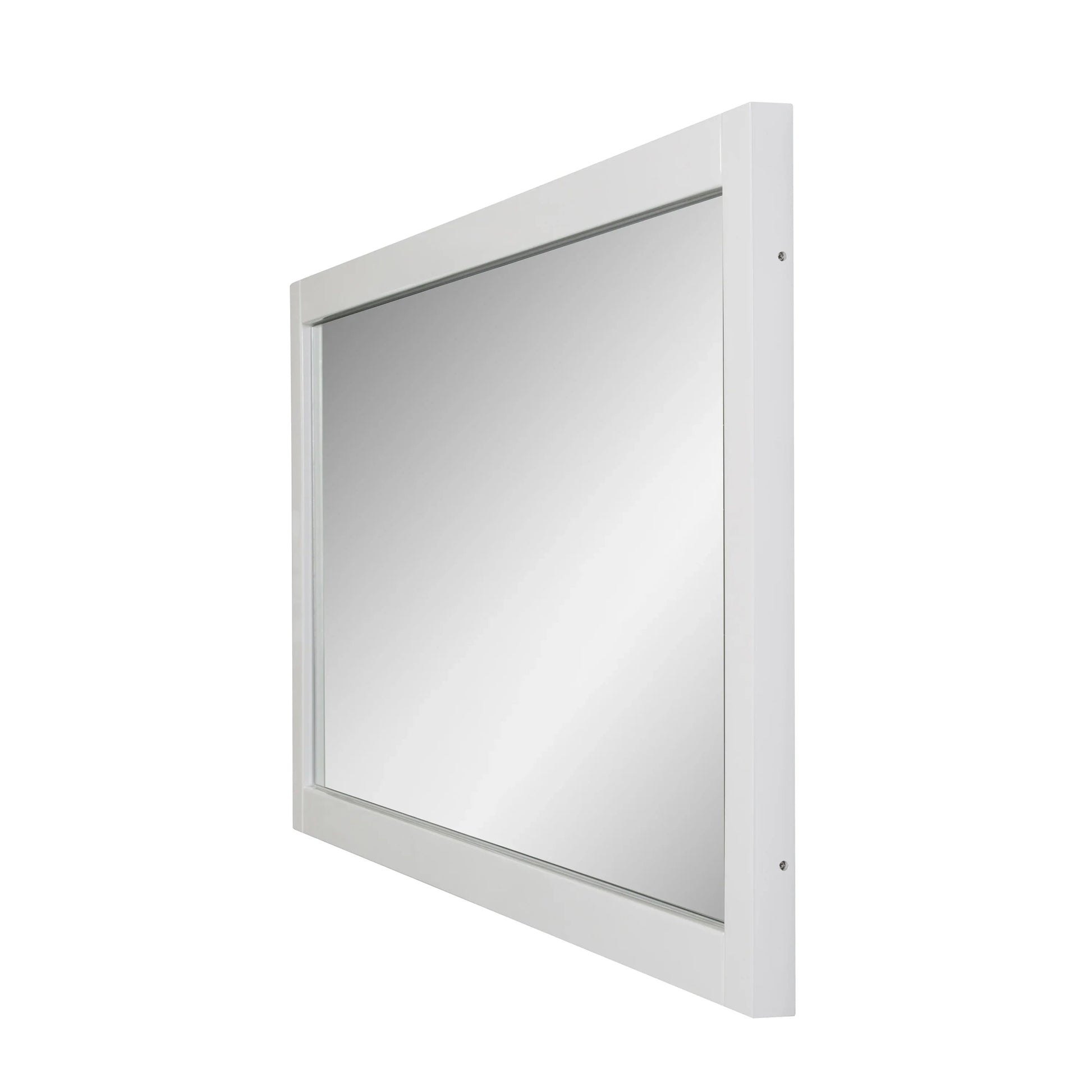 60" White Frame Rectangular Mirror : Horizontal & Vertical Installation-Mirror-DECOROLALA