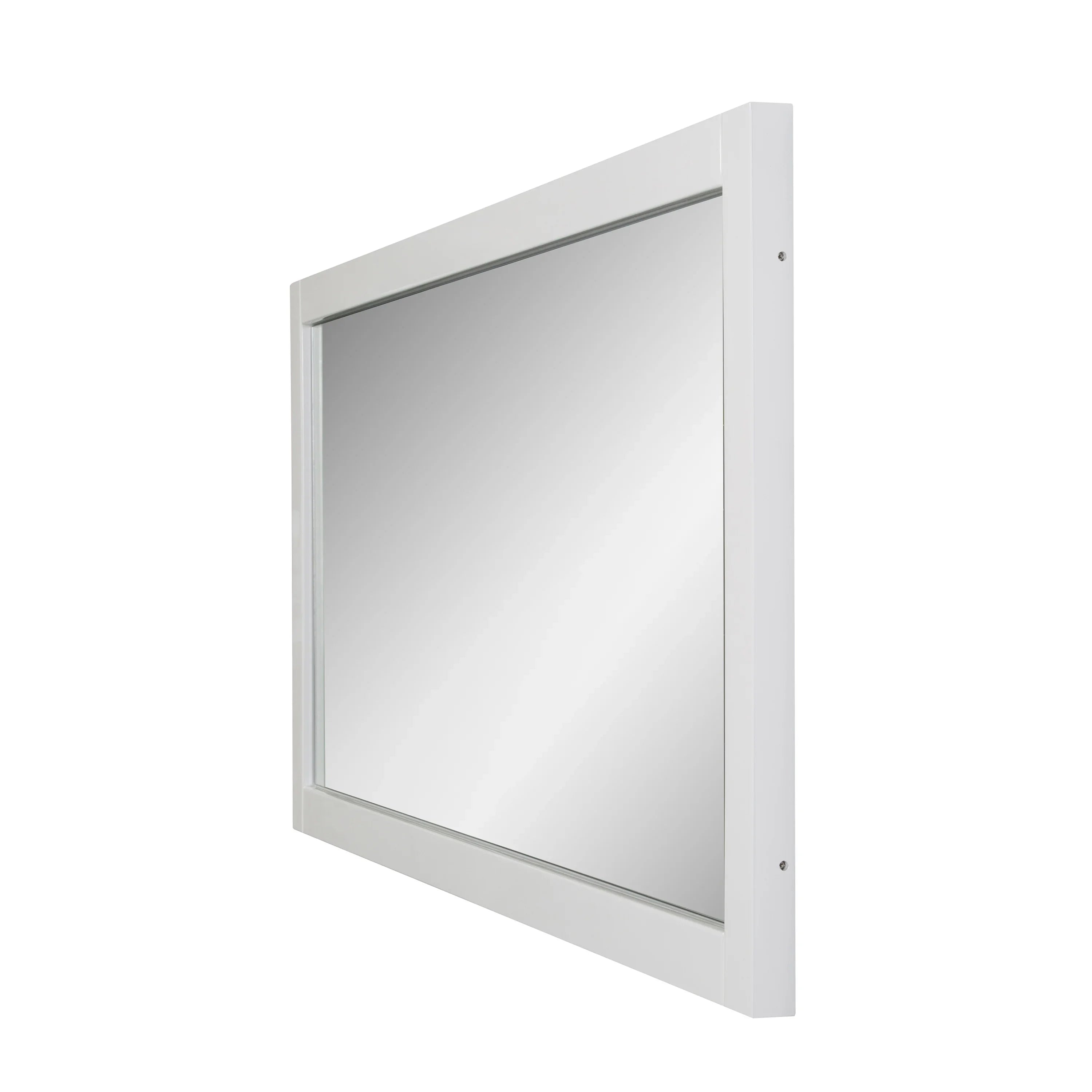 60" White Frame Rectangular Mirror : Horizontal & Vertical Installation-Mirror-DECOROLALA
