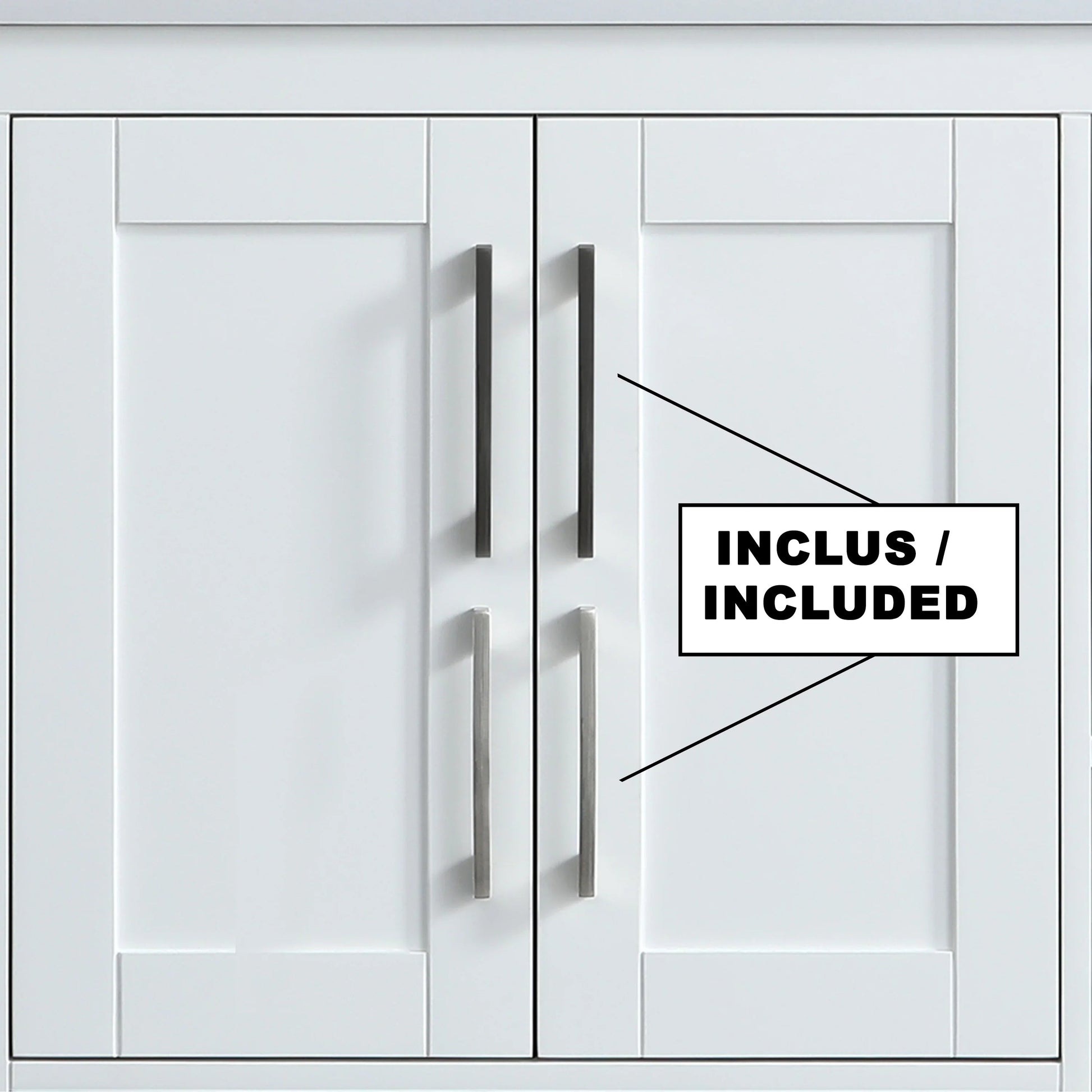 60" White Freestanding Double Sink Bathroom Vanity with Engineered Calcutta Marble Countertop-Migration_Bathroom Vanities-DECOROLALA