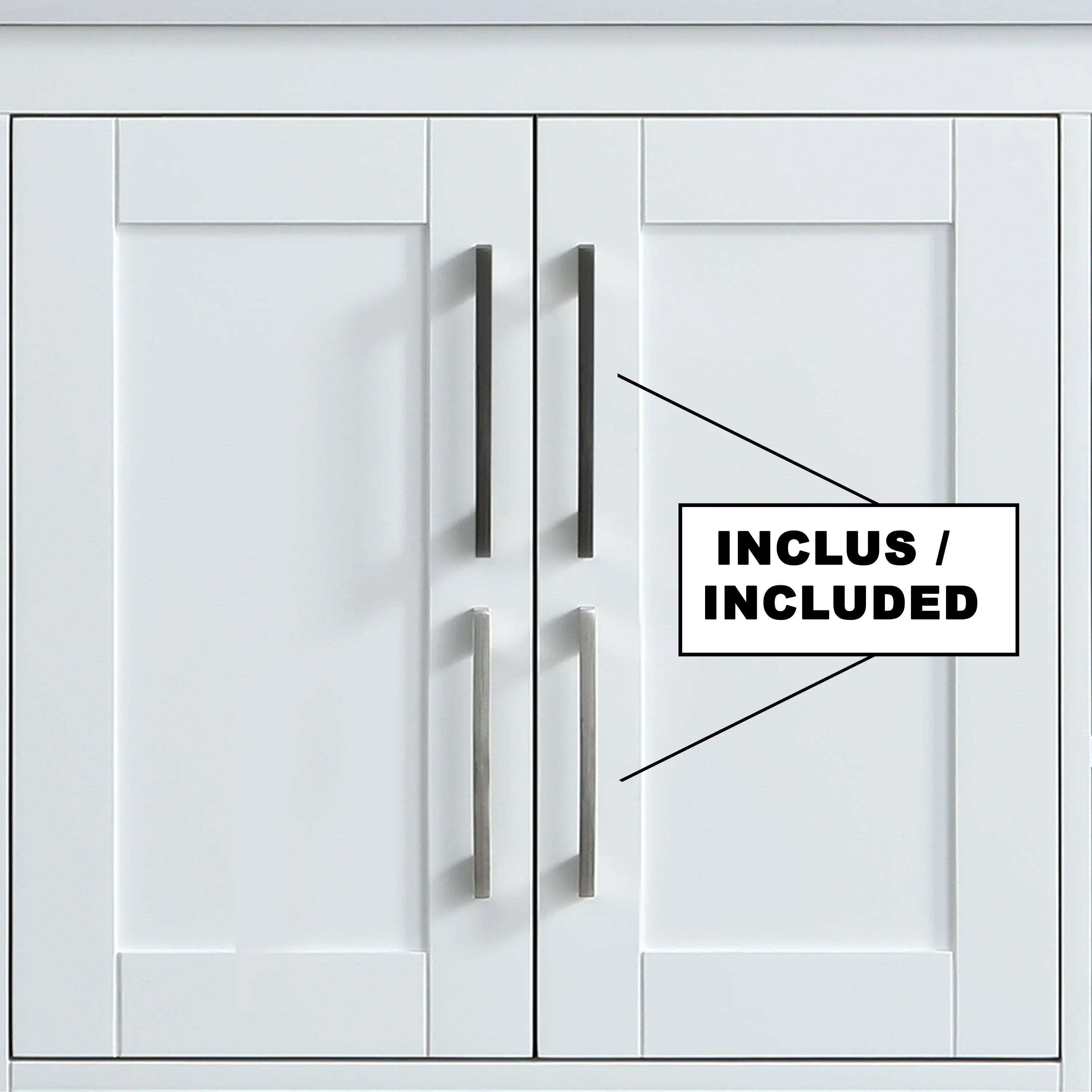 60" White Freestanding Double Sink Bathroom Vanity with Engineered Calcutta Marble Countertop-Migration_Bathroom Vanities-DECOROLALA