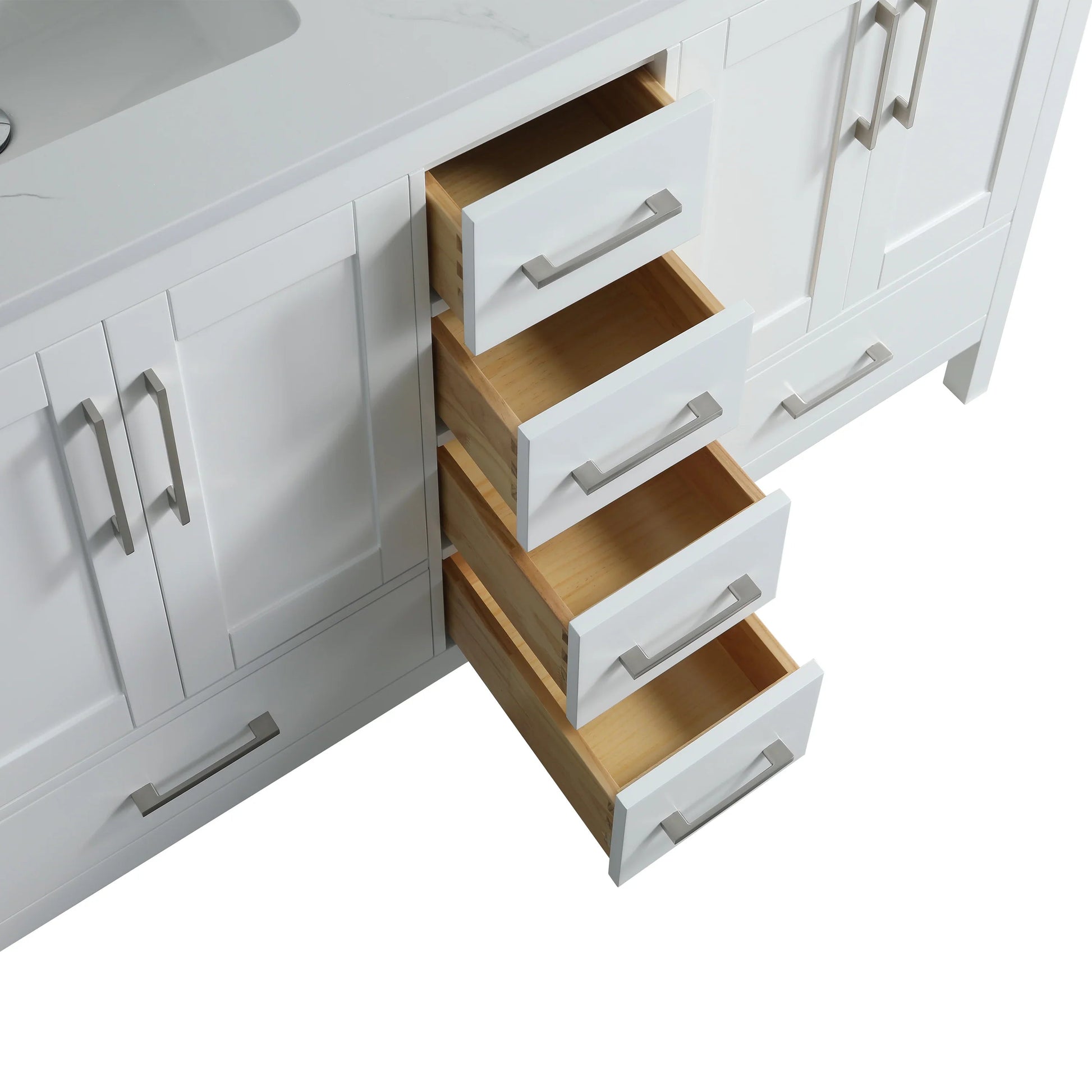 60" White Freestanding Double Sink Bathroom Vanity with Engineered Calcutta Marble Countertop-Migration_Bathroom Vanities-DECOROLALA