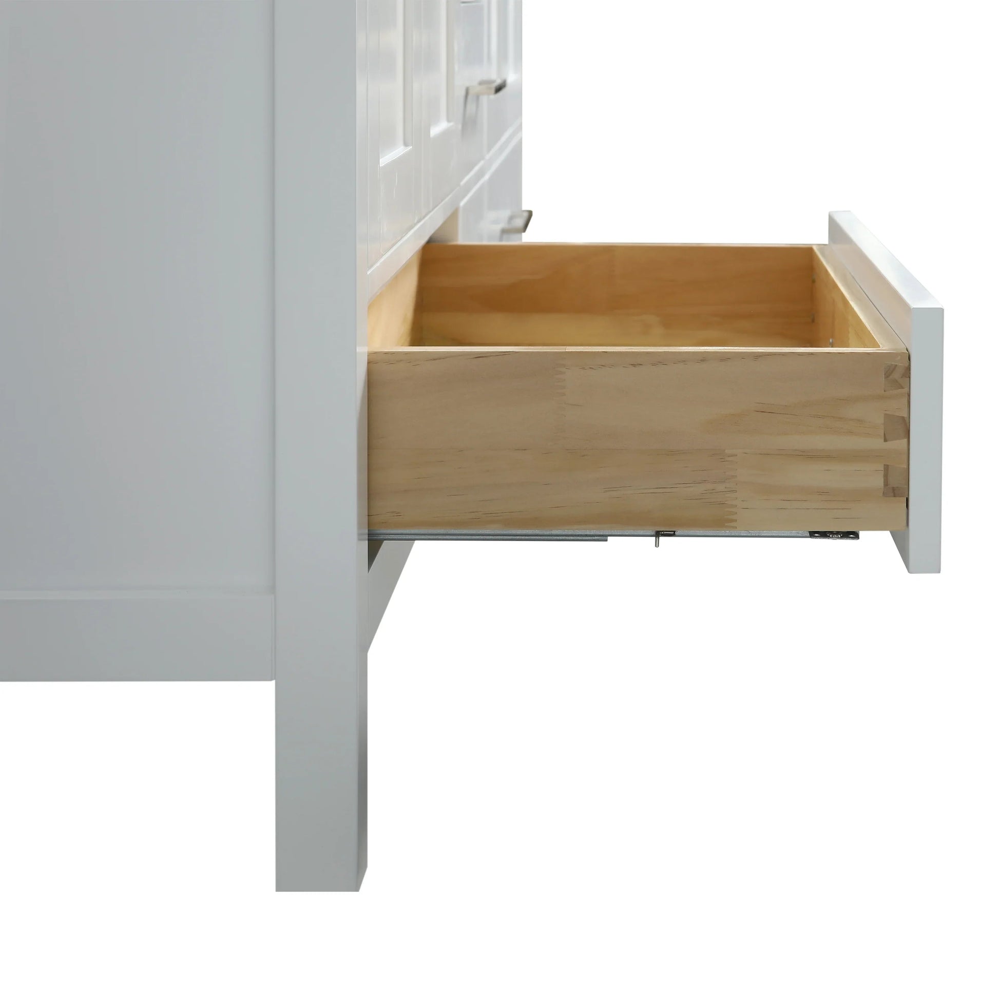 60" White Freestanding Double Sink Bathroom Vanity with Engineered Calcutta Marble Countertop-Migration_Bathroom Vanities-DECOROLALA