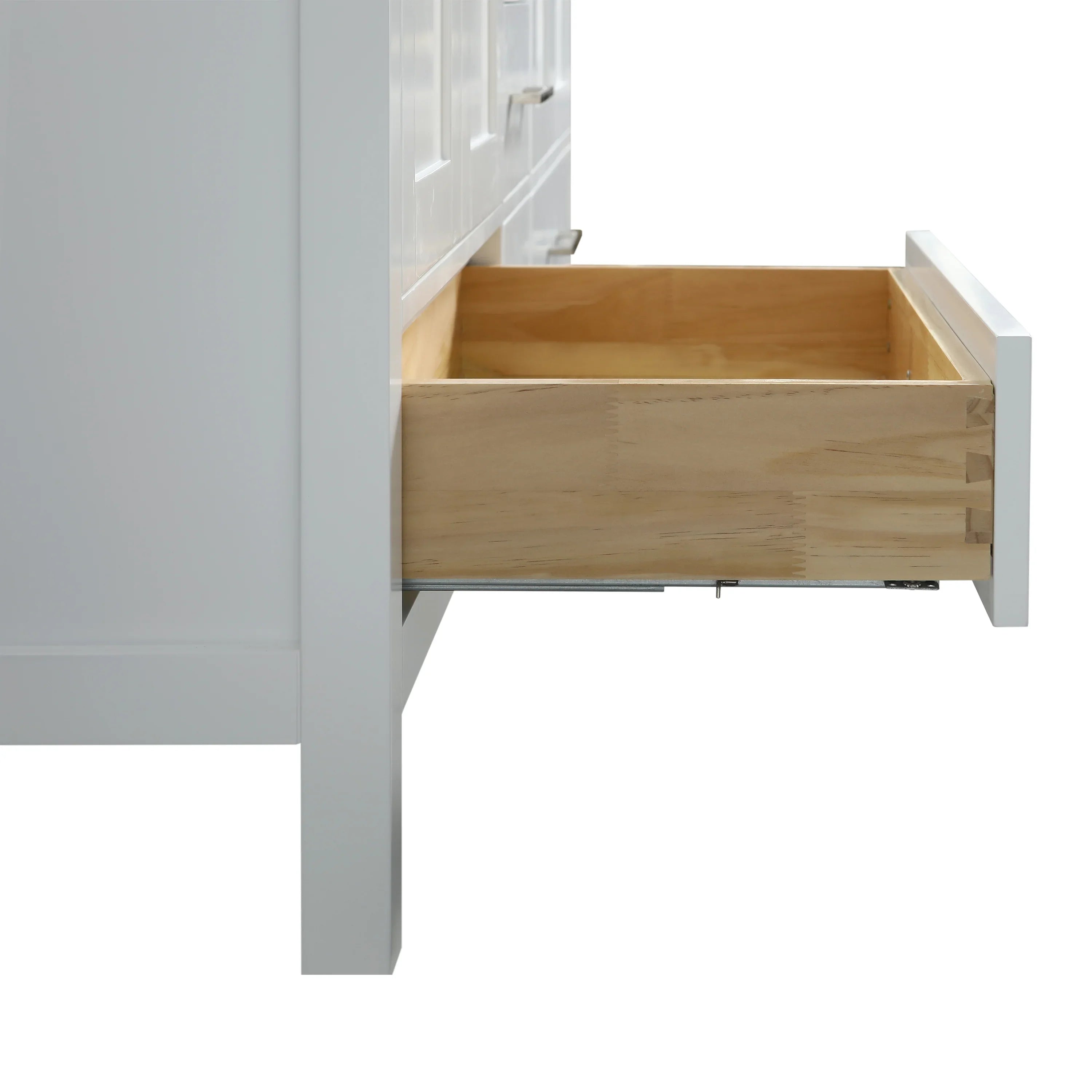 60" White Freestanding Double Sink Bathroom Vanity with Engineered Calcutta Marble Countertop-Migration_Bathroom Vanities-DECOROLALA