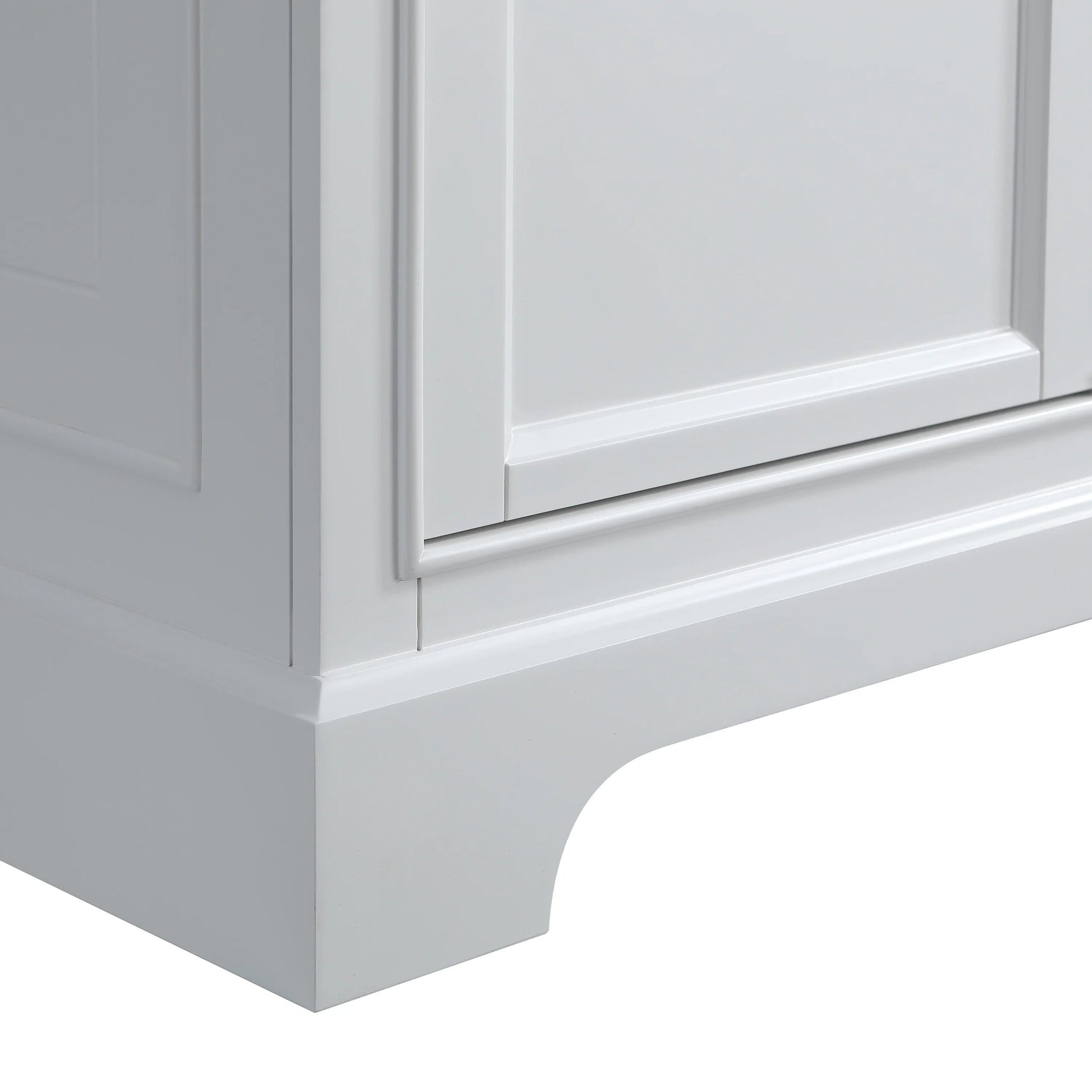 60" White Freestanding Double Sink Bathroom Vanity with Solid White Quartz Countertop-Migration_Bathroom Vanities-DECOROLALA