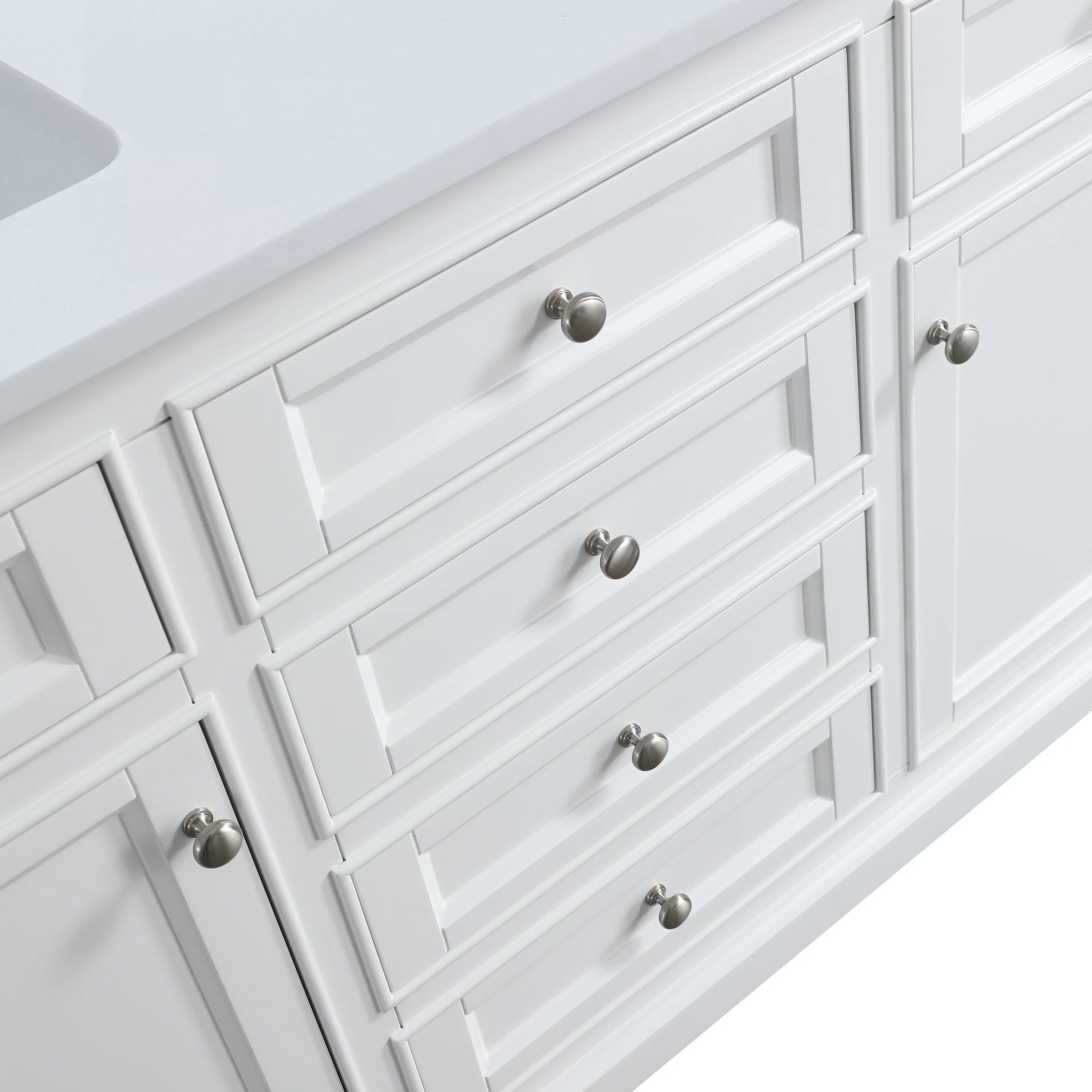 60" White Freestanding Double Sink Bathroom Vanity with Solid White Quartz Countertop-Migration_Bathroom Vanities-DECOROLALA