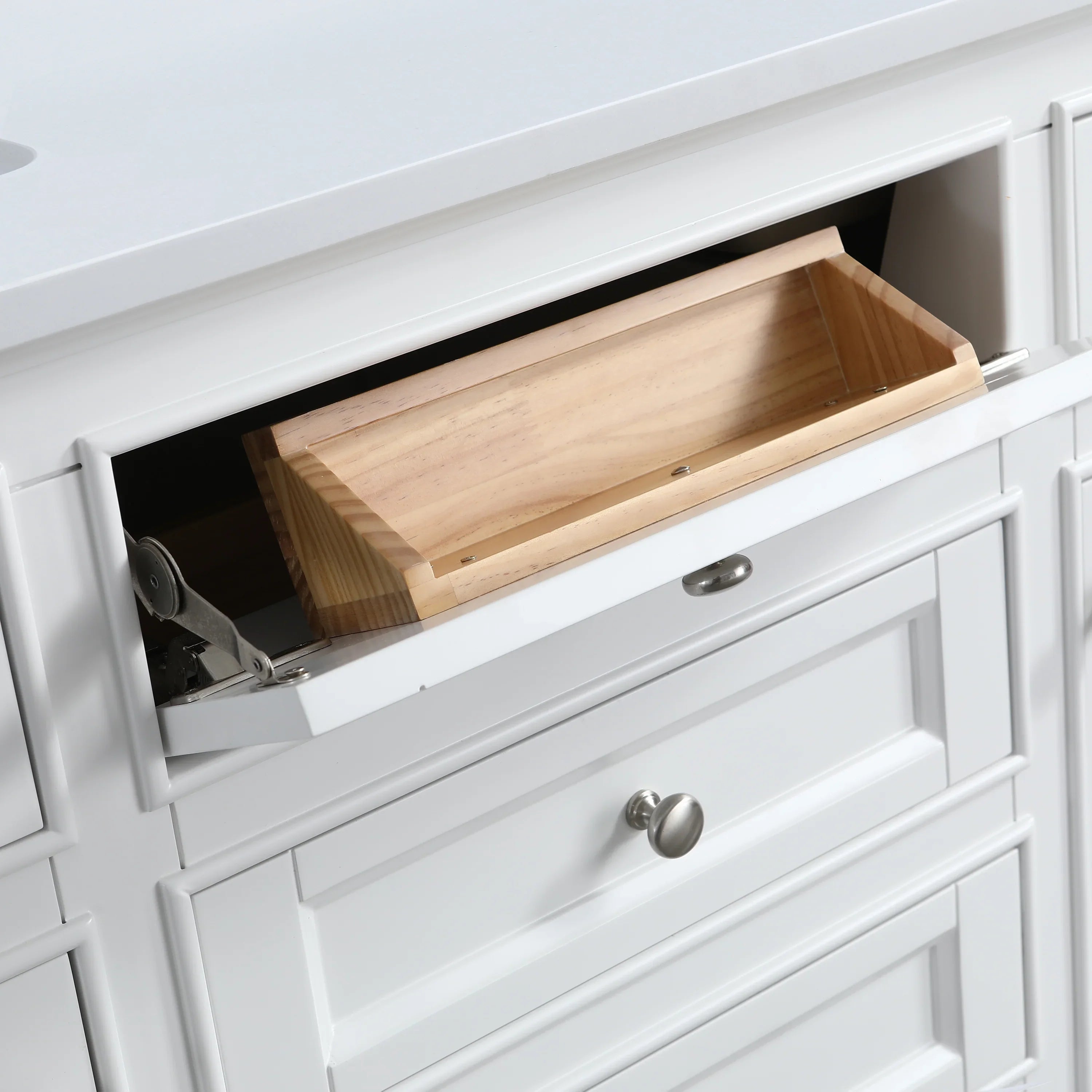 60" White Freestanding Double Sink Bathroom Vanity with Solid White Quartz Countertop-Migration_Bathroom Vanities-DECOROLALA