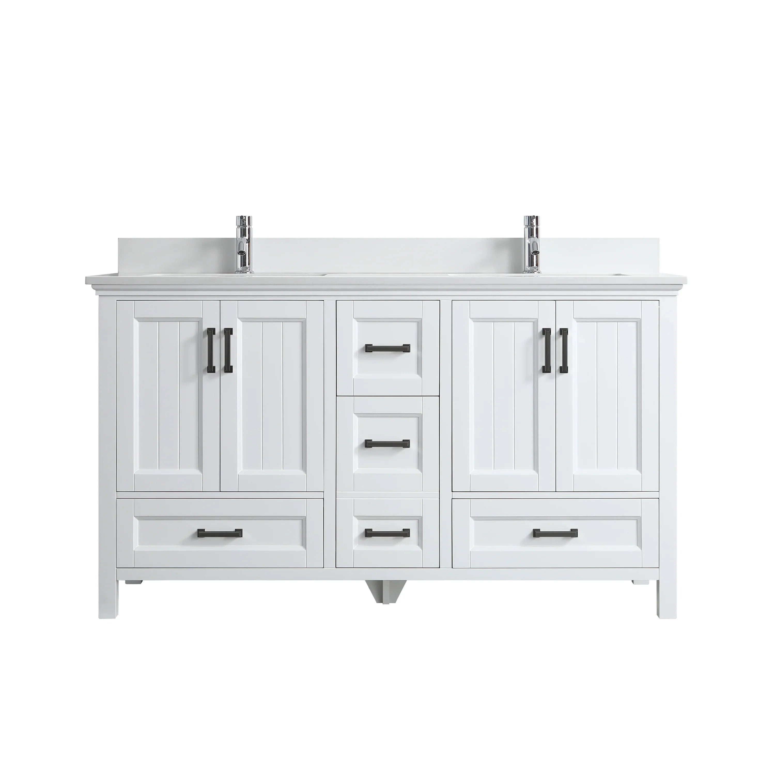 60" White Freestanding Double Sink Bathroom Vanity with White Quartz Countertop-Migration_Bathroom Vanities-DECOROLALA