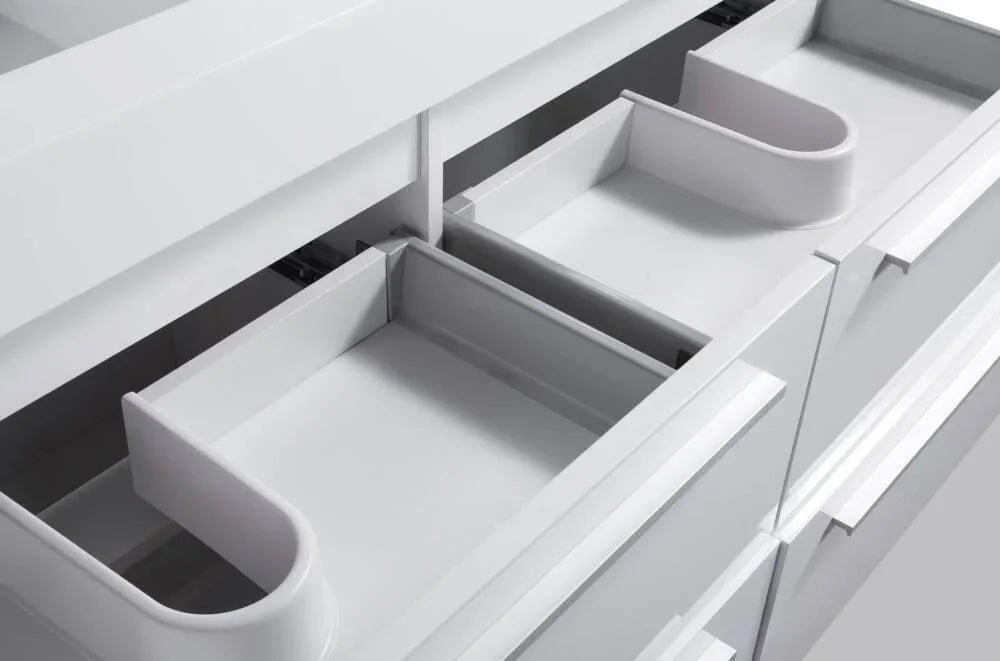 60" White Wall Mount Bathroom Vanity with White Polymarble Countertop-Migration_Bathroom Vanities-DECOROLALA