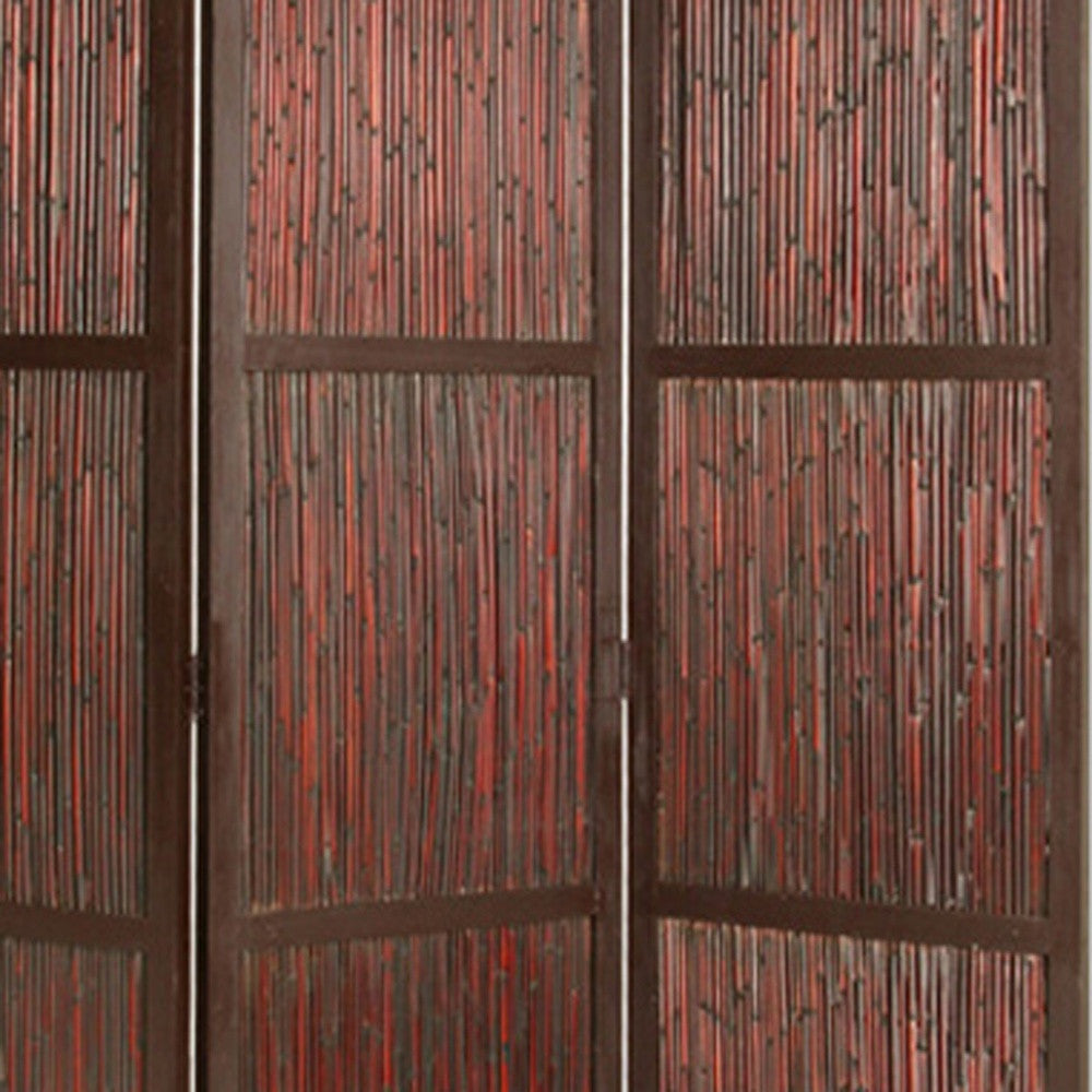 60" X 72" Cherry Wood Screen-Room Dividers-DECOROLALA
