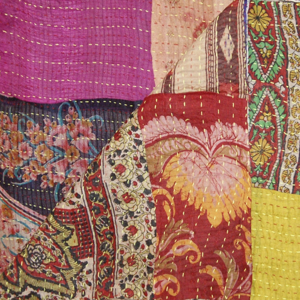 60" X 90" Silk Multicolor Throws-Throws & Blankets-DECOROLALA