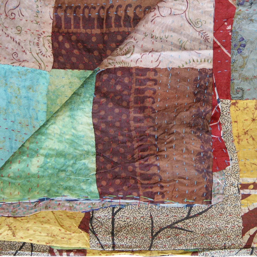 60" X 90" Silk Multicolor Throws-Throws & Blankets-DECOROLALA