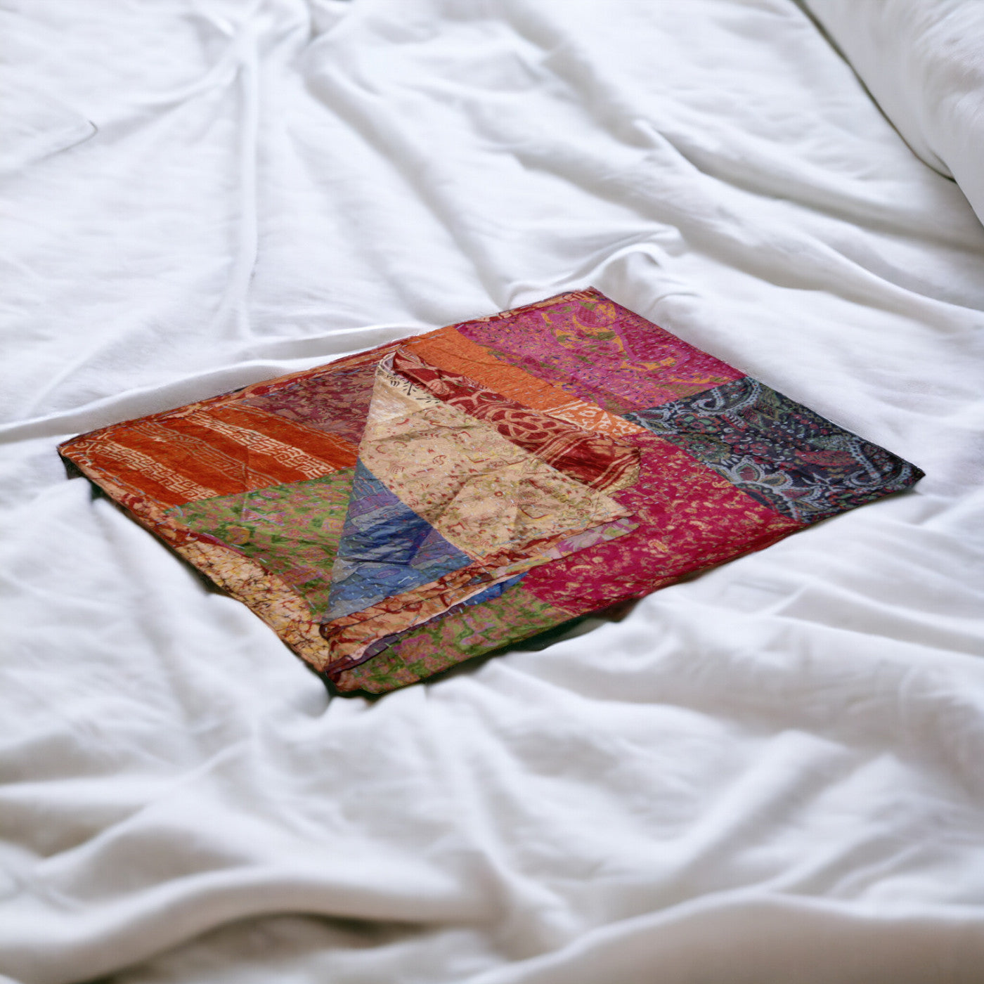 60" X 90" Silk Multicolor Throws-Throws & Blankets-DECOROLALA