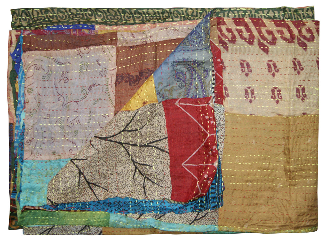 60" X 90" Silk Multicolor Throws-Throws & Blankets-DECOROLALA