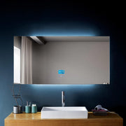 60" x 30" Smart LED Bathroom Mirror with Touch Screen, Bluetooth Speakers & Anti-Fog-Migration_Mirrors-DECOROLALA