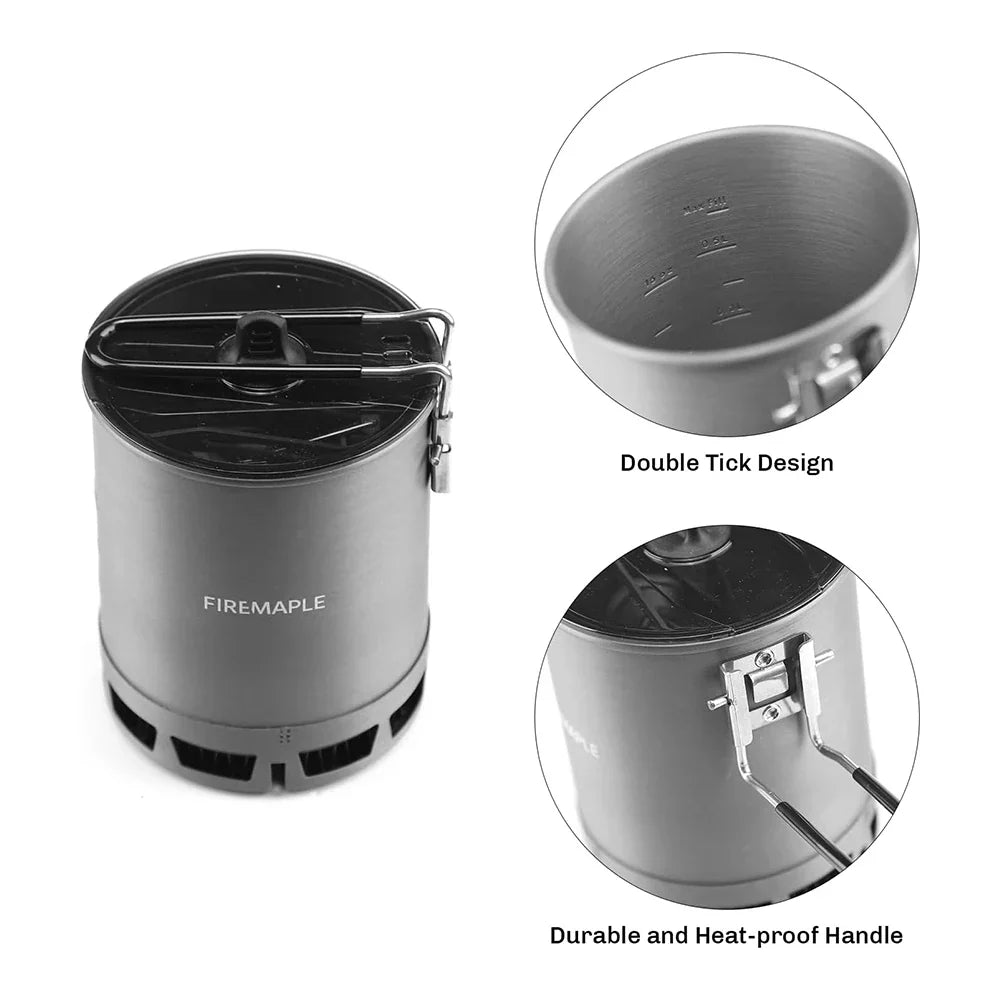 600ml Ultralight Heat Exchanger Pot Grey-Stock Pots-DECOROLALA