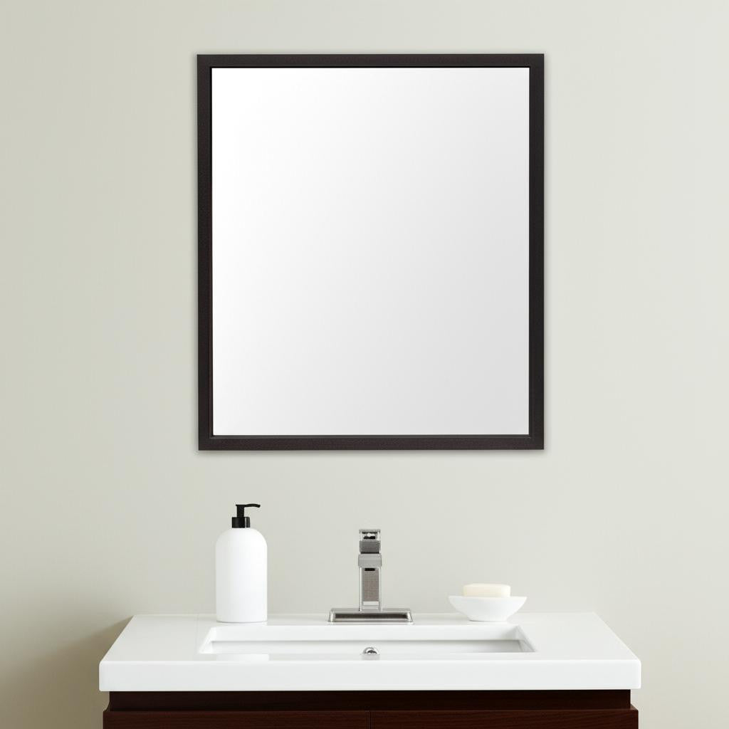 32" Black Bathroom Vanity Mirror-Mirrors-DECOROLALA