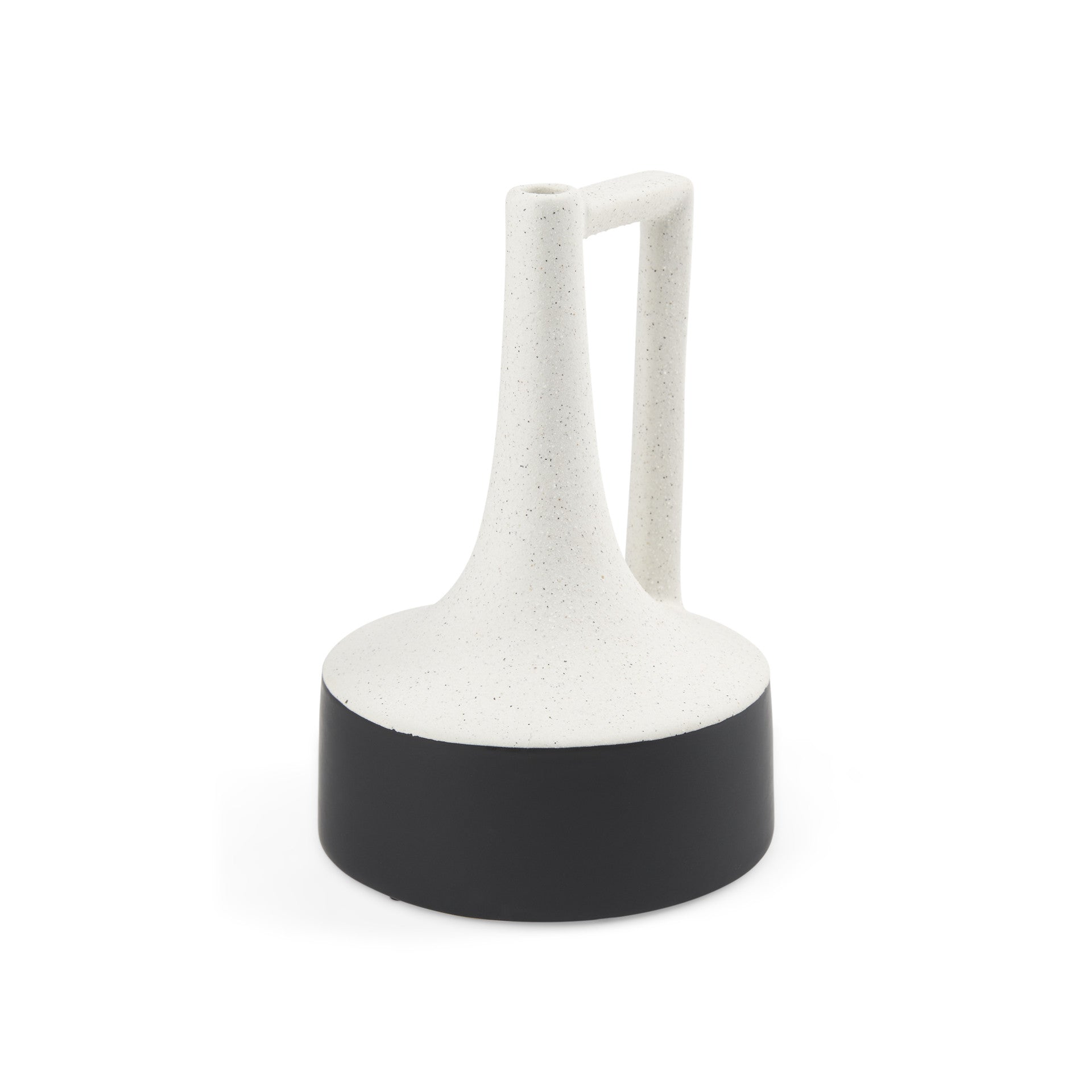10" Black And White Ombre Ceramic Jug Vase-Vases-DECOROLALA