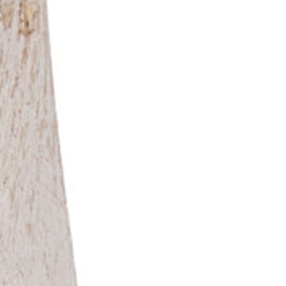 10" Beige Cylinder Solid Wood Jug Vase-Vases-DECOROLALA