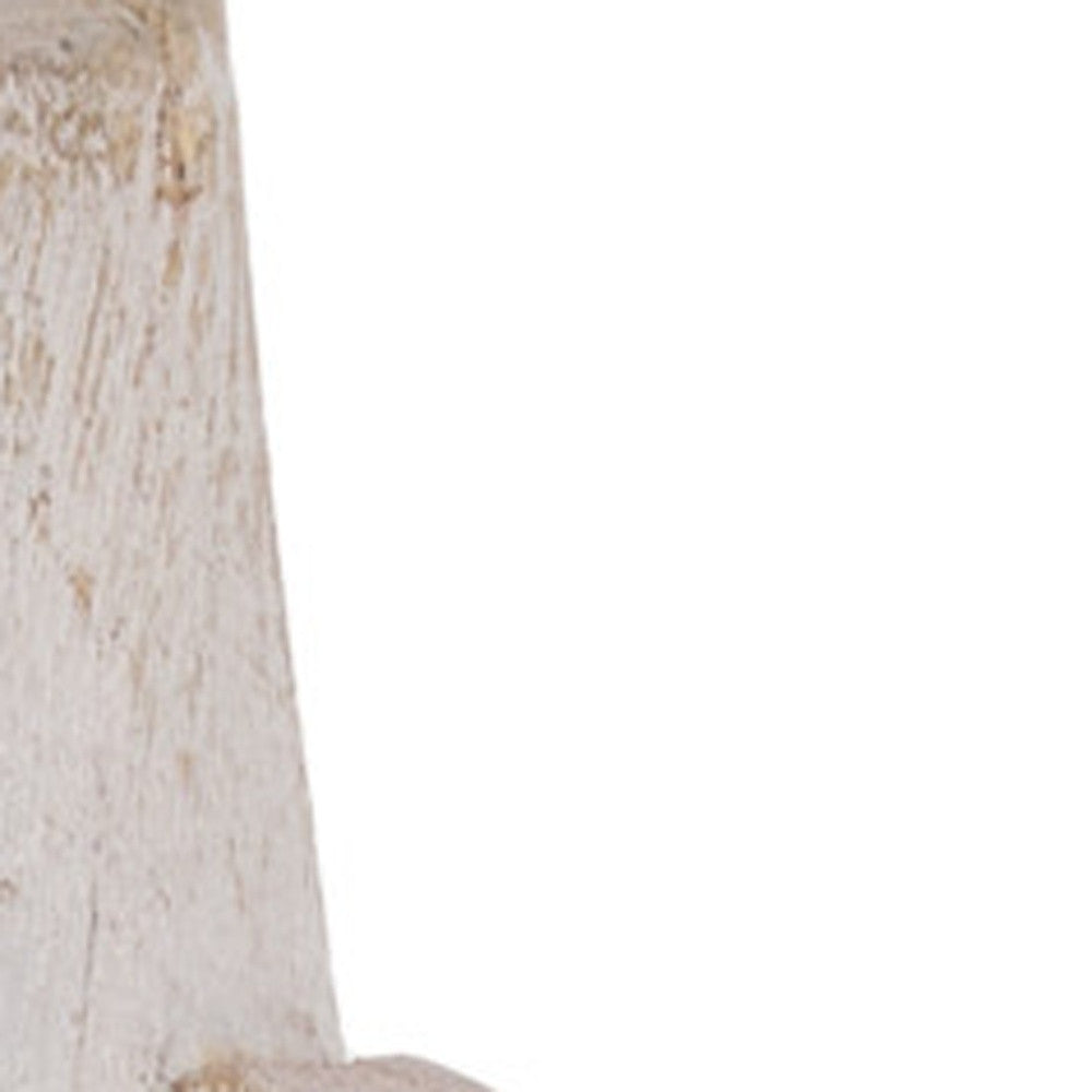 10" Beige Cylinder Solid Wood Jug Vase-Vases-DECOROLALA
