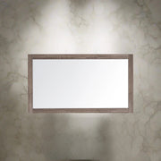 60" Rectangular Mirror with Soft Oak Frame