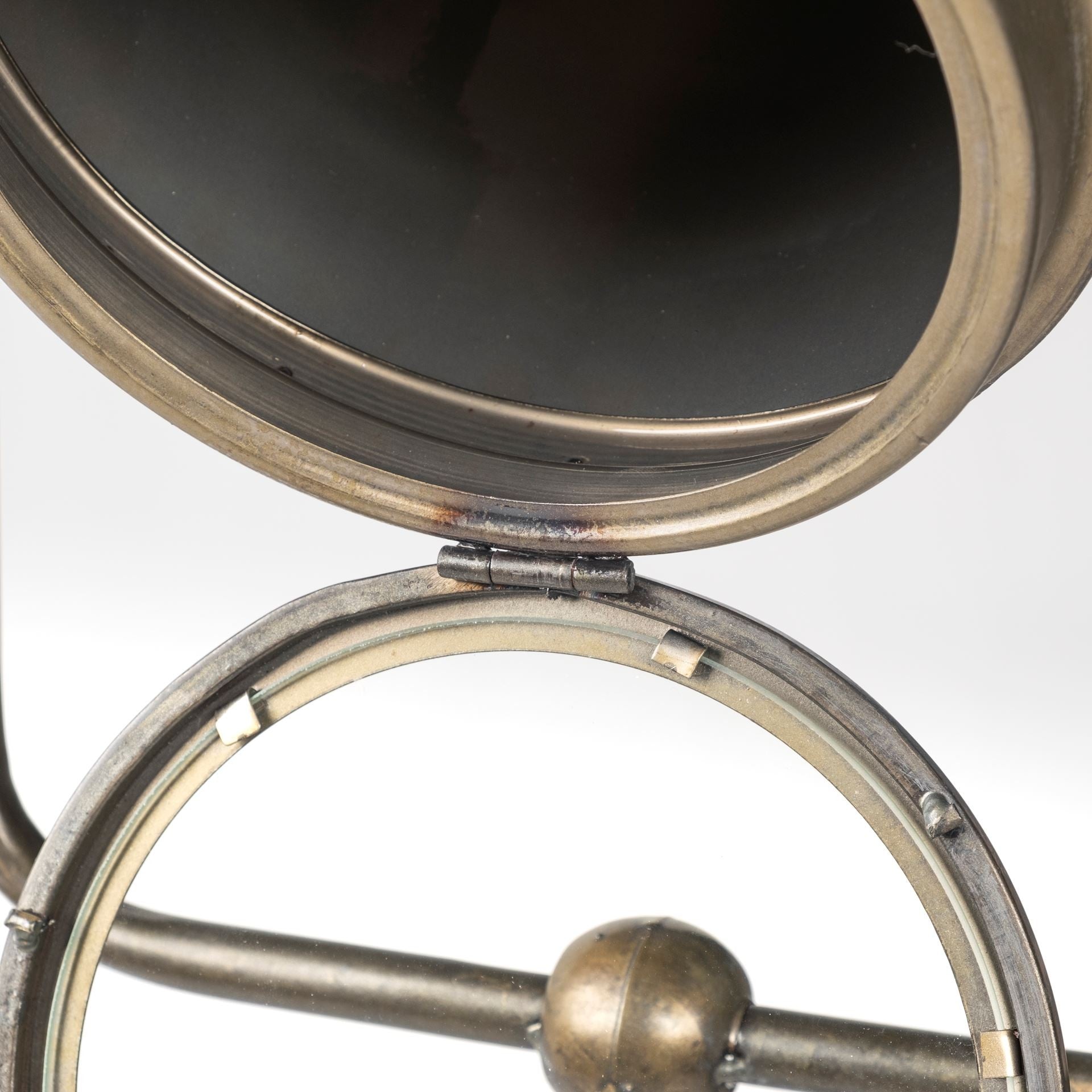 61" Antiqued Gold LED Movie Set Floor Lamp With Gold Metal Shade-Floor Lamps-DECOROLALA