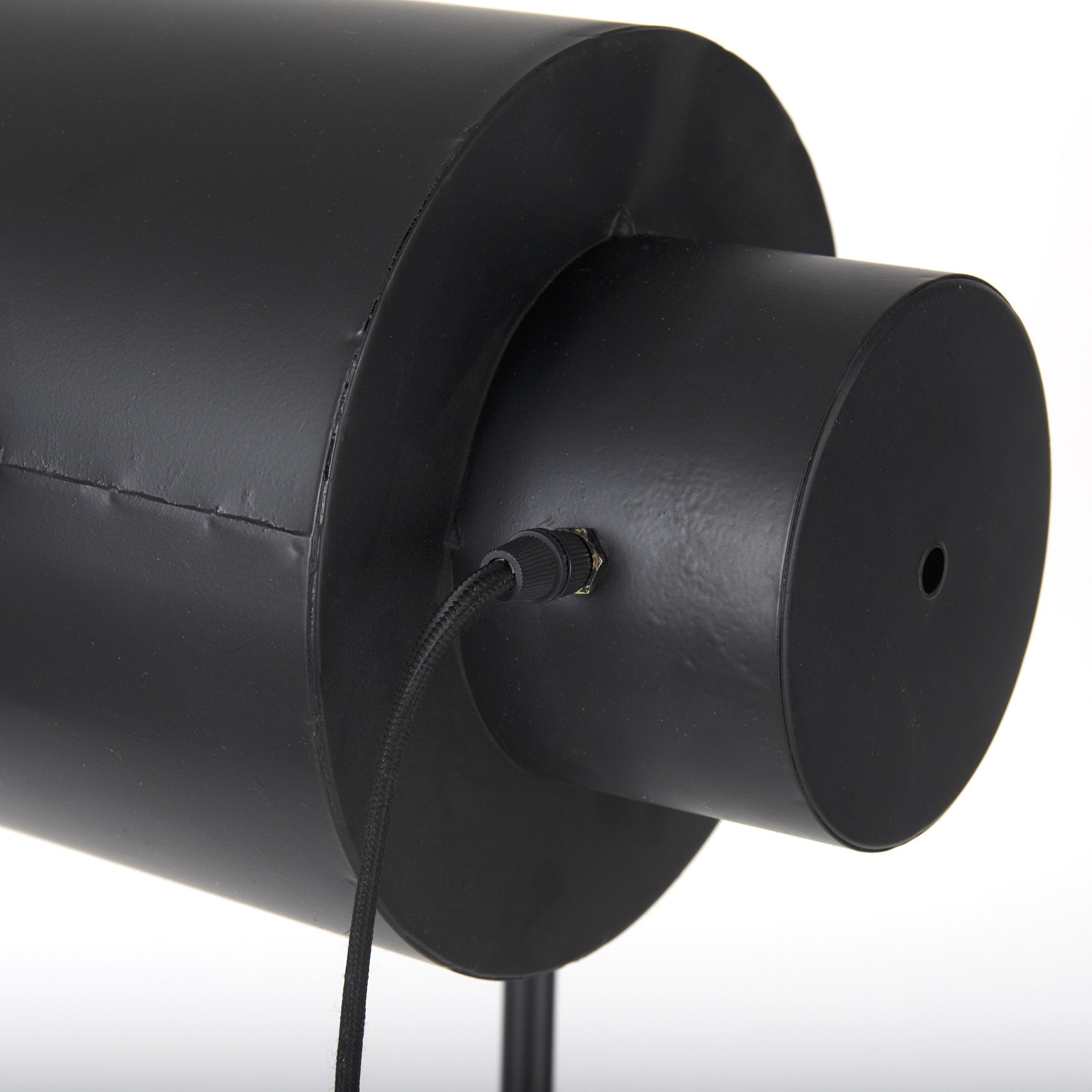 61" Black LED Floor Lamp With Black Metal Shade-Floor Lamps-DECOROLALA