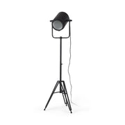 61" Black LED Floor Lamp With Black Metal Shade-Floor Lamps-DECOROLALA