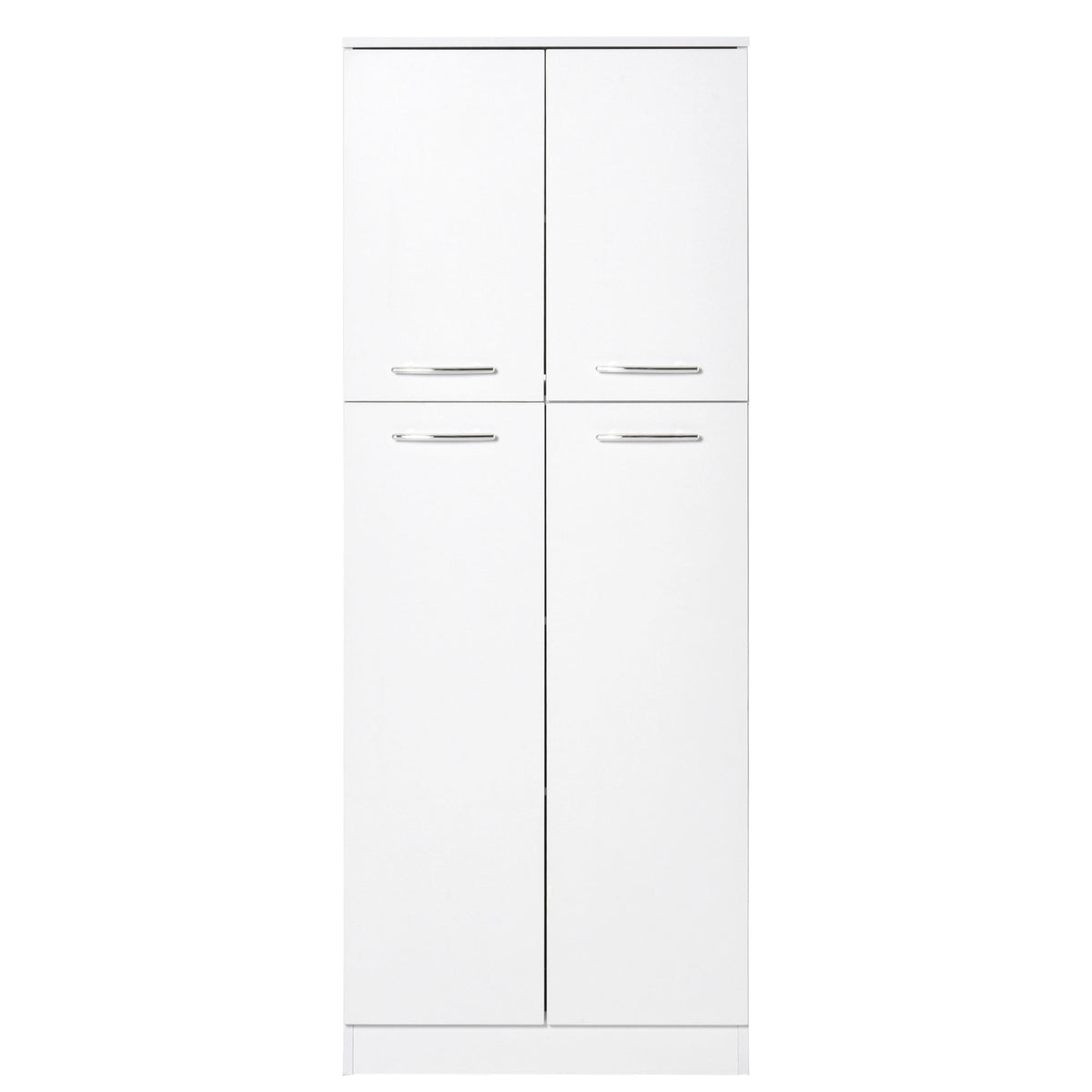 61" Pantry Cabinet - White Freestanding Storage with 2 Doors-Pantry Cabinets-DECOROLALA