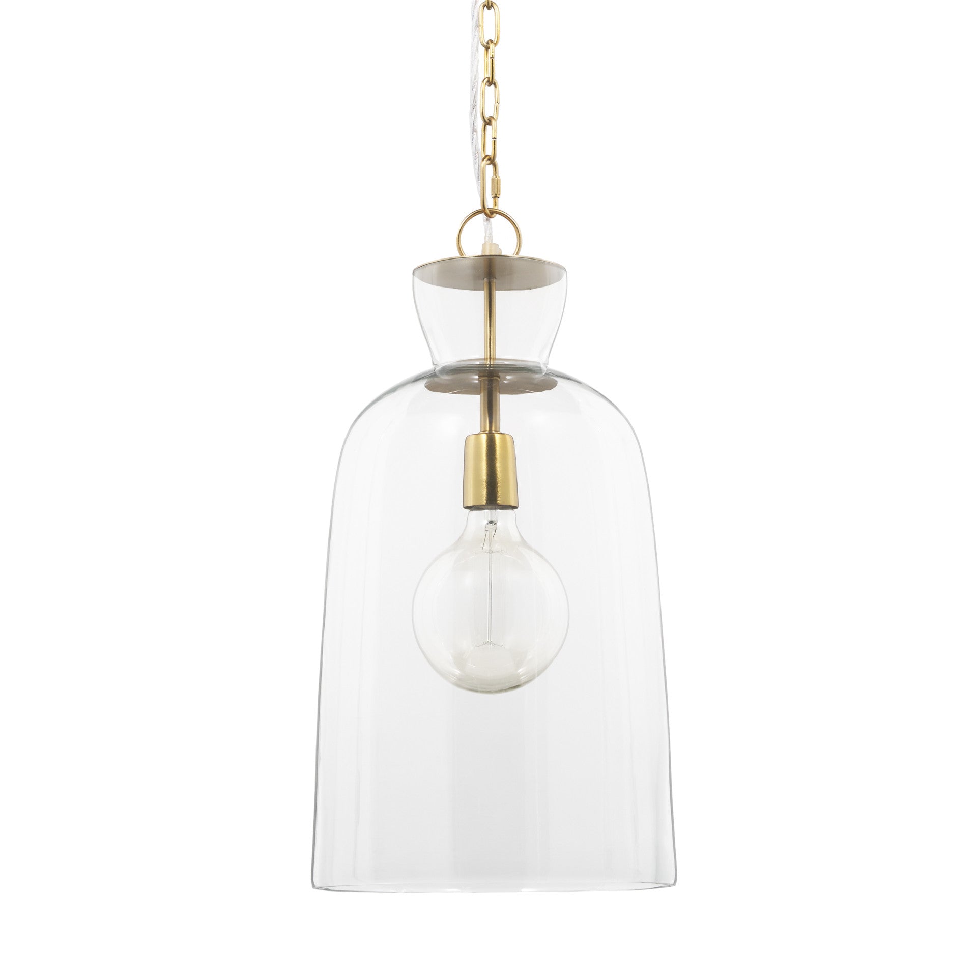 Clear Single Glass Dimmable Ceiling Light With Clear Shades-Pendants-Hanging Lights-DECOROLALA