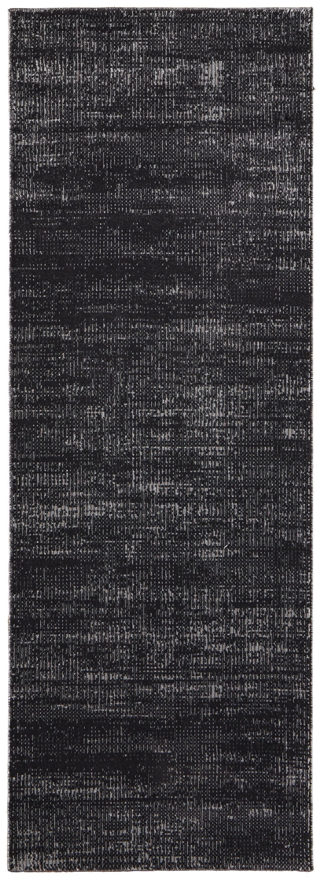 8' Black And Gray Runner Rug-1
