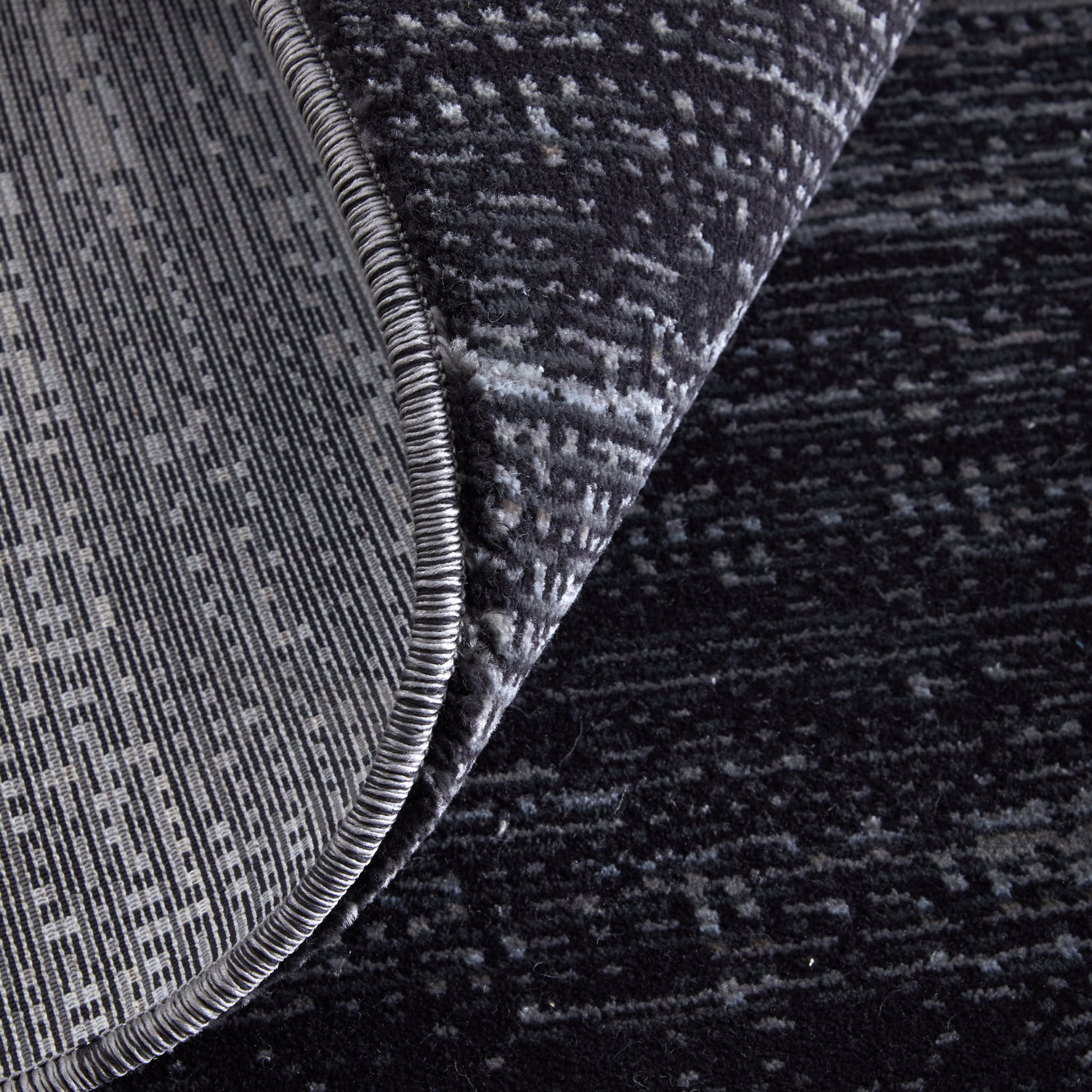 8' Black And Gray Runner Rug-6