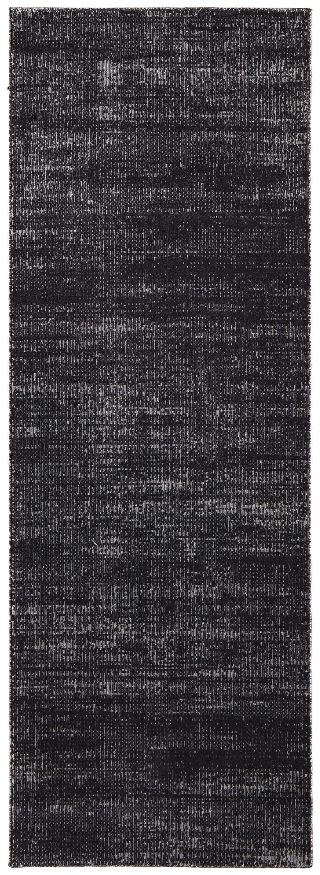 8' Black And Gray Runner Rug-4