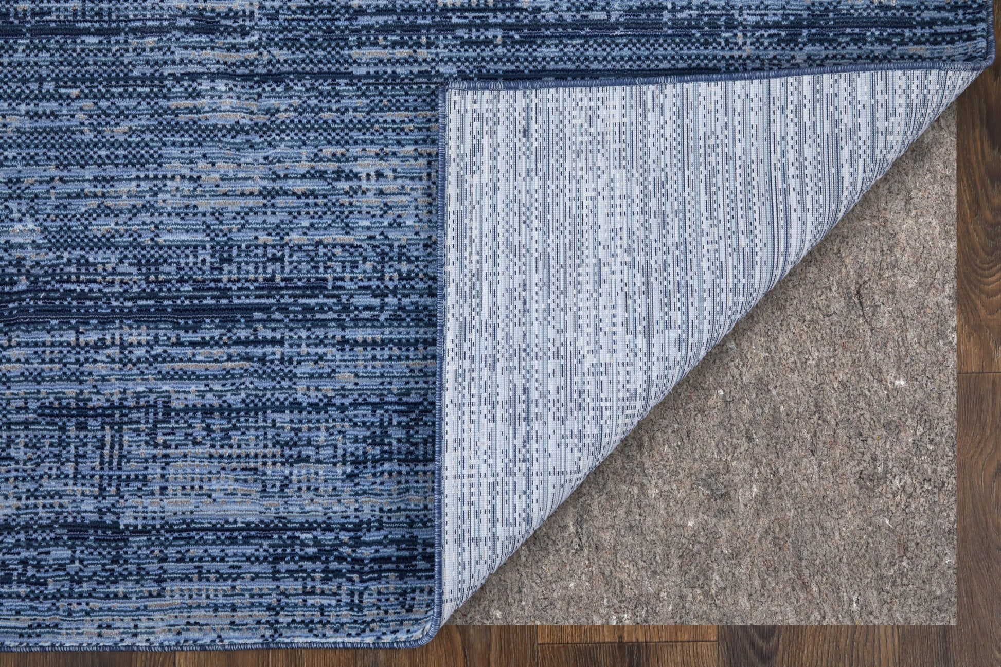 8' Blue And Gray Runner Rug-6