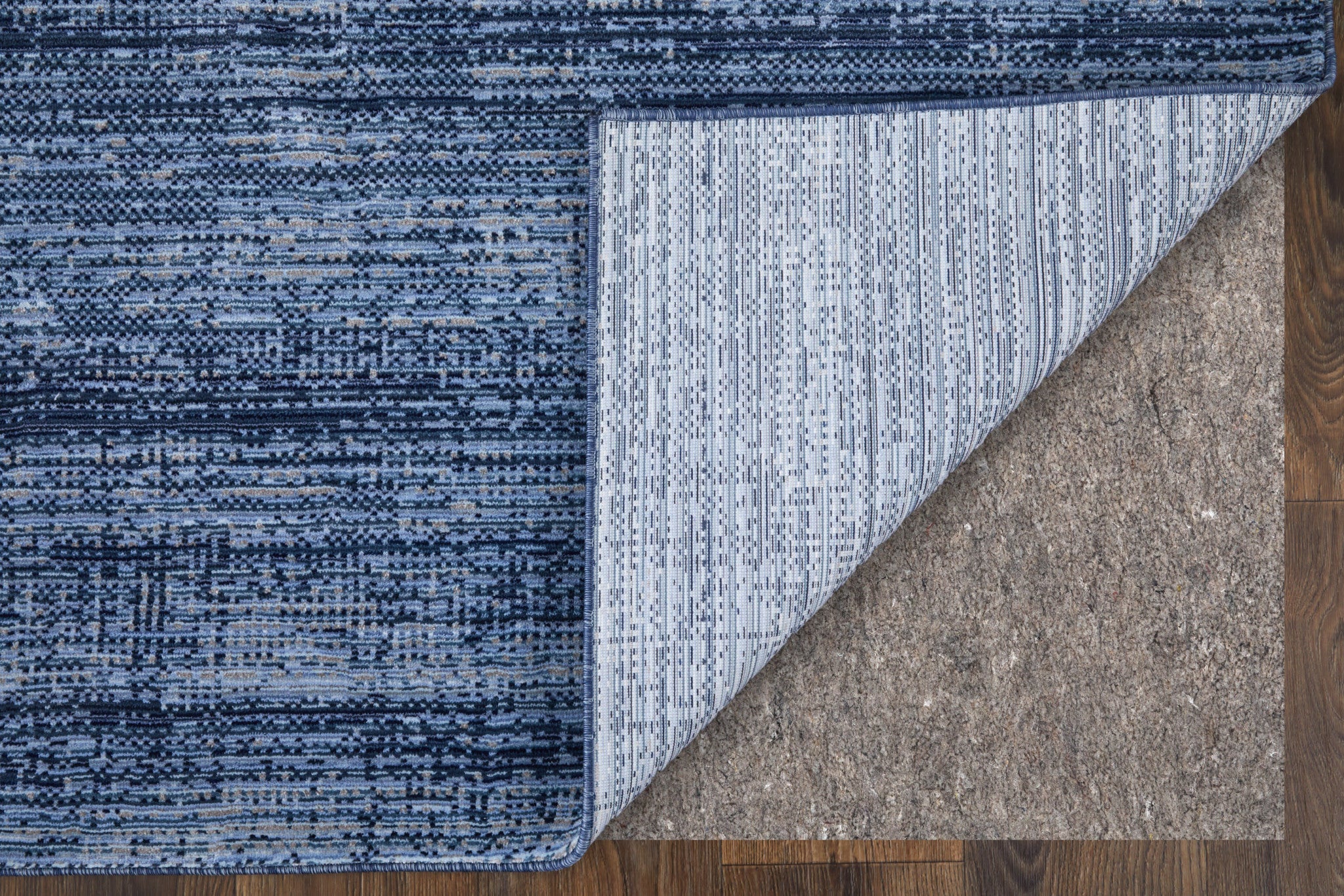 8' Blue And Gray Runner Rug-6