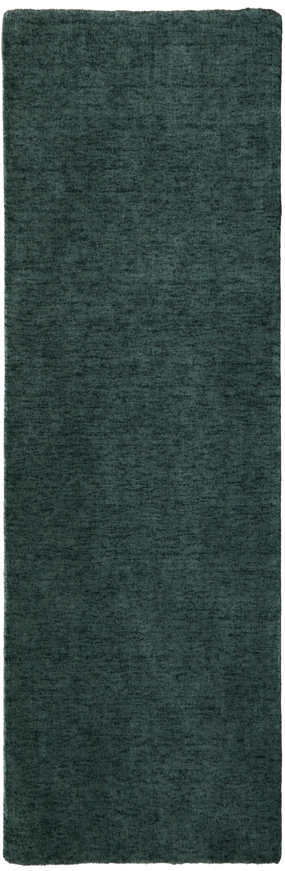 8' Green Hand Woven Runner Rug-1