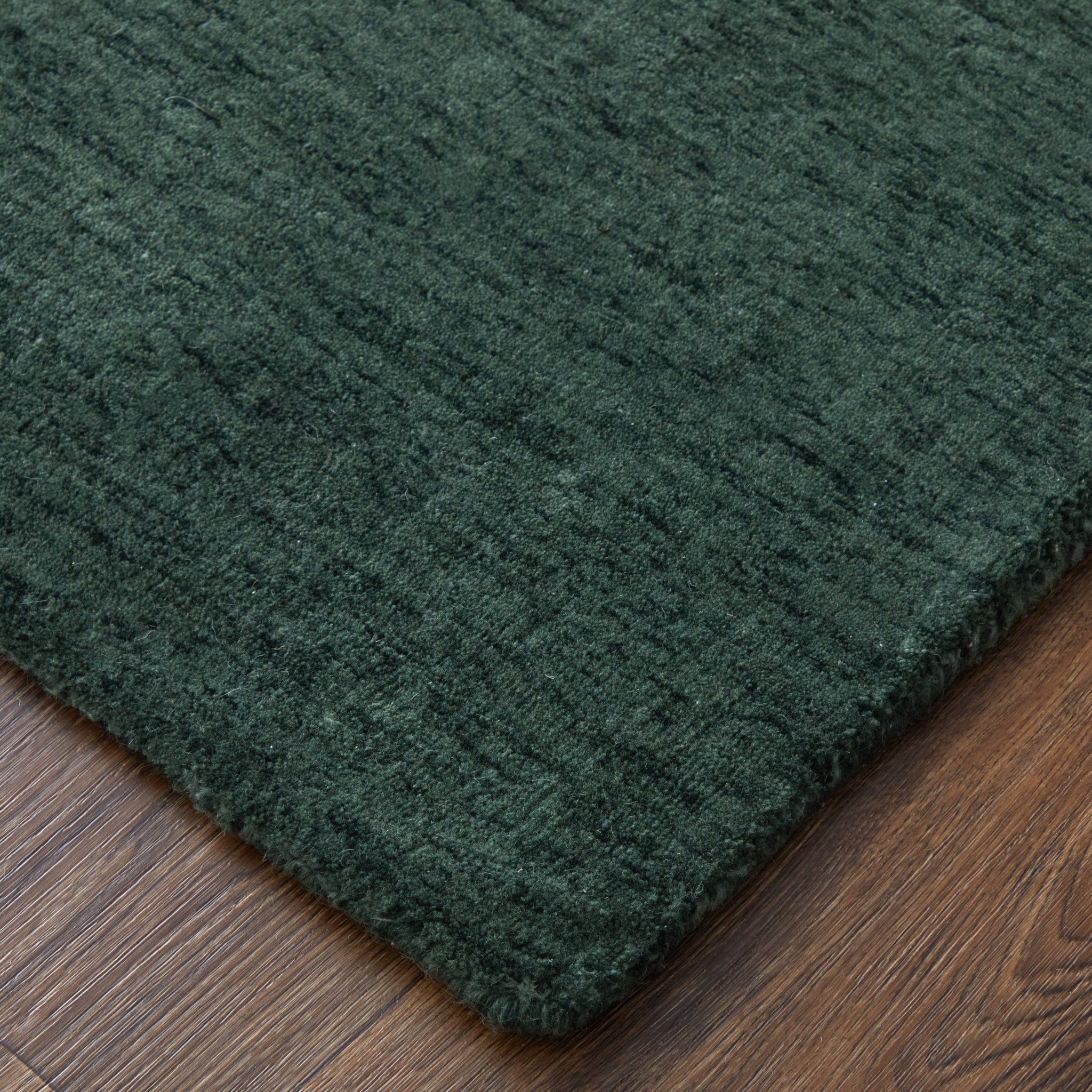 8' Green Hand Woven Runner Rug-7